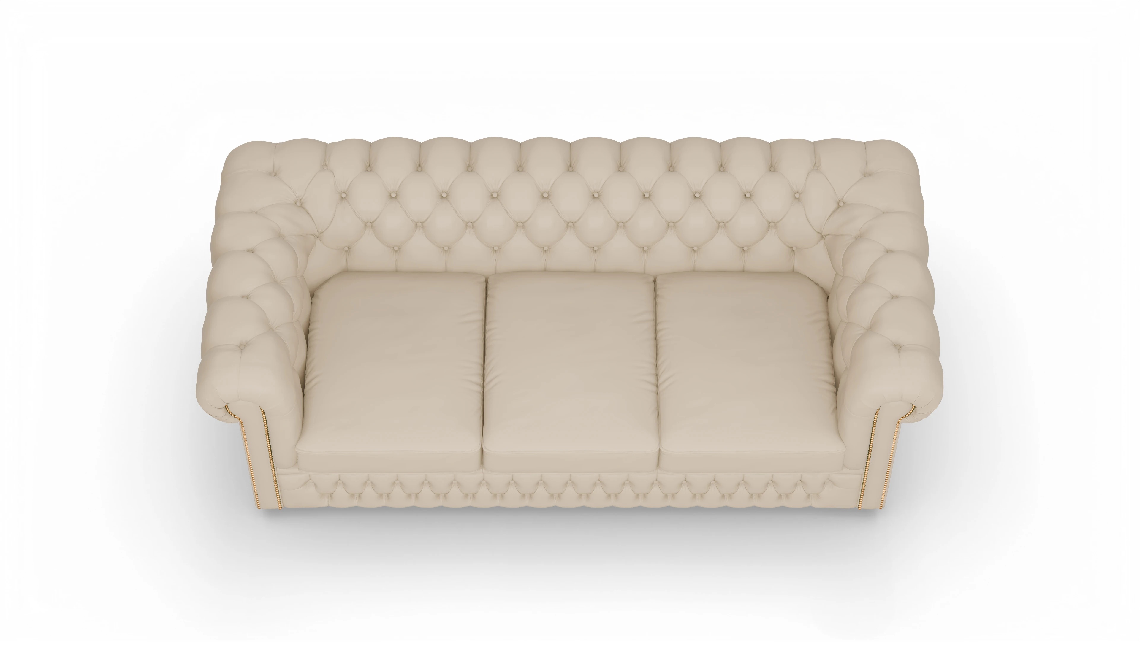 Ansicht des Produktes Islington 3-Sitzer in Leder beige