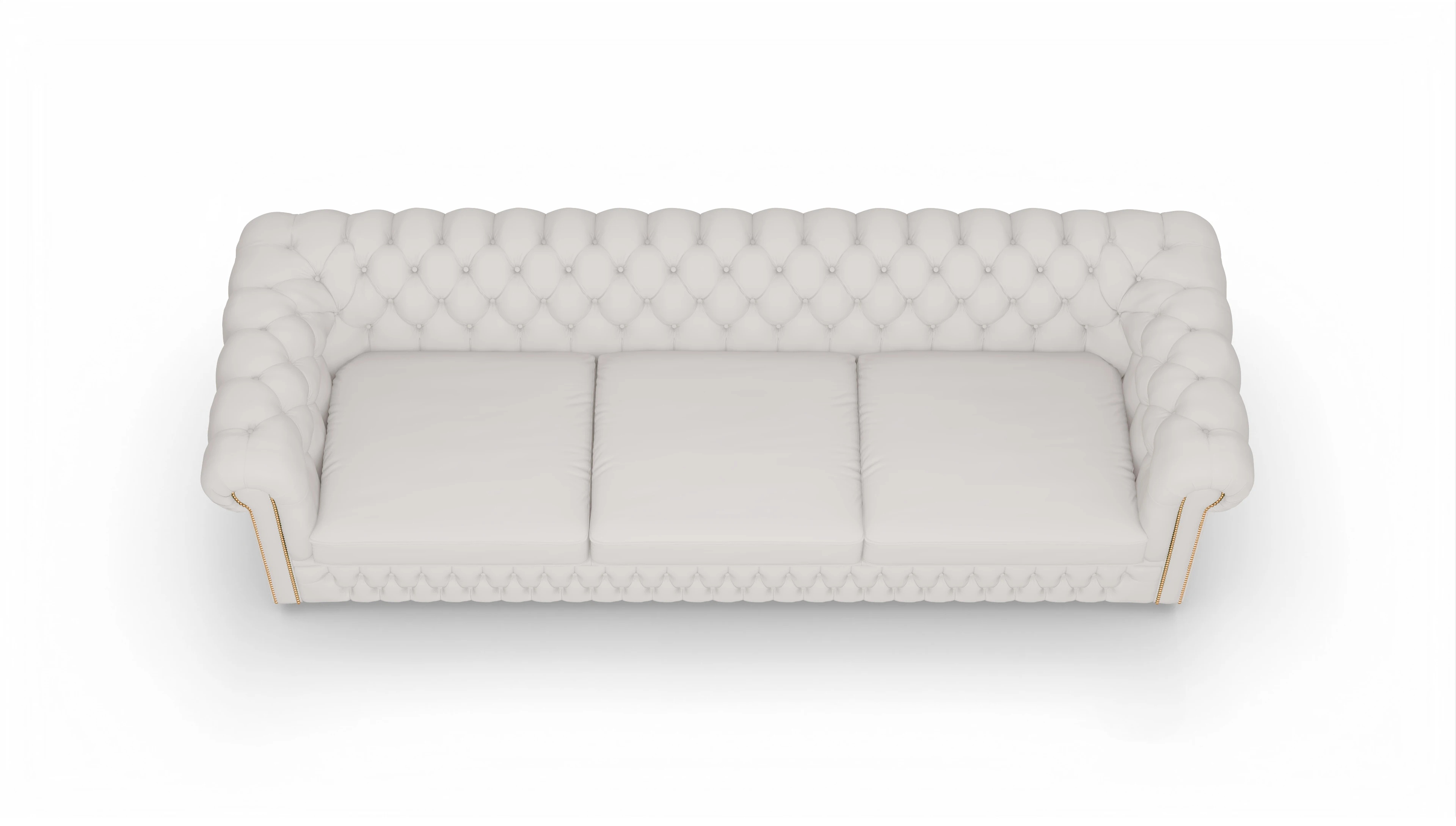 Chesterfield Sofa Islington Ansicht des Produktes Islington 4-Sitzer in Leder weiß