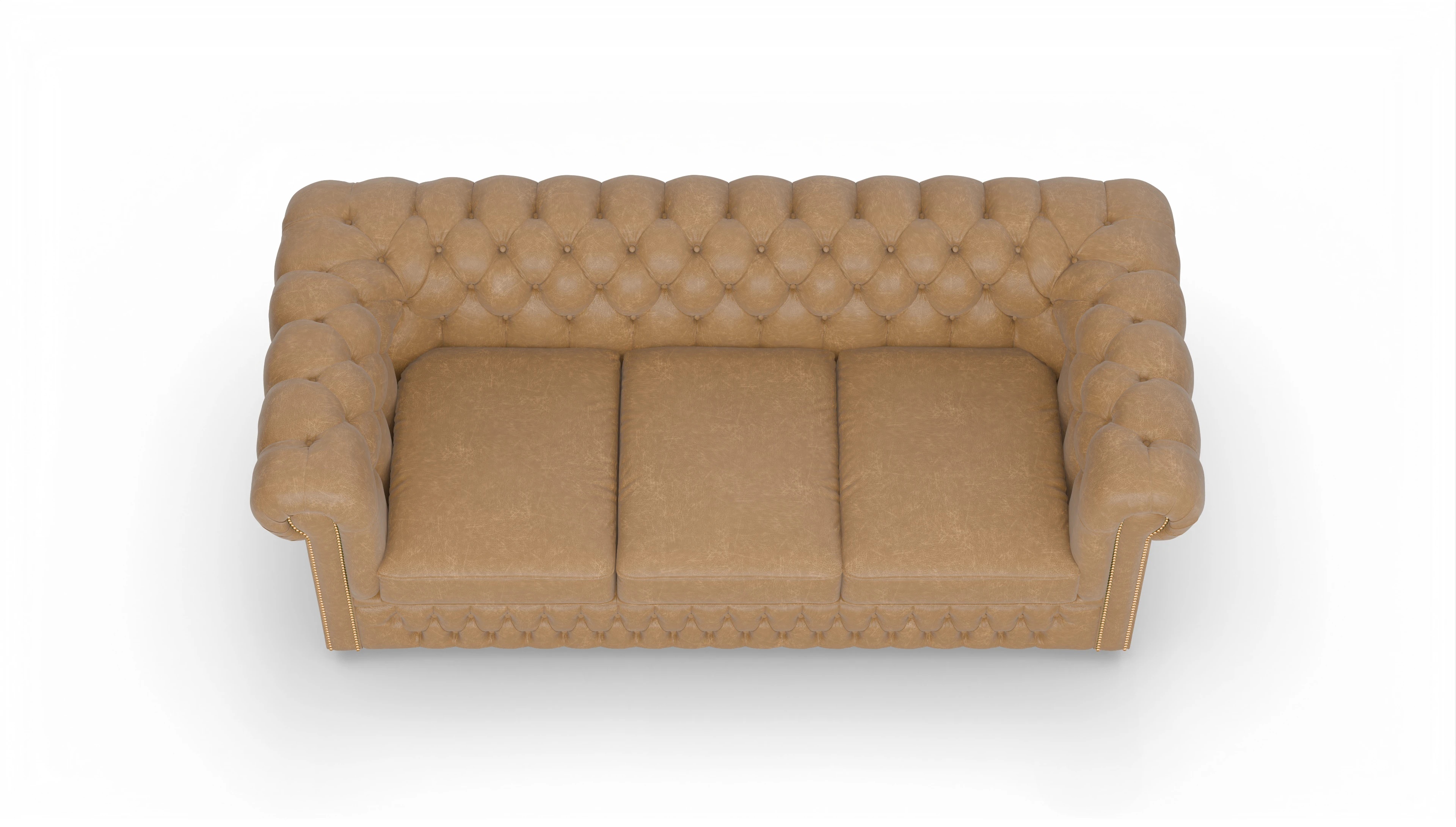 Ansicht des Produktes Islington 3-Sitzer in Leder beige