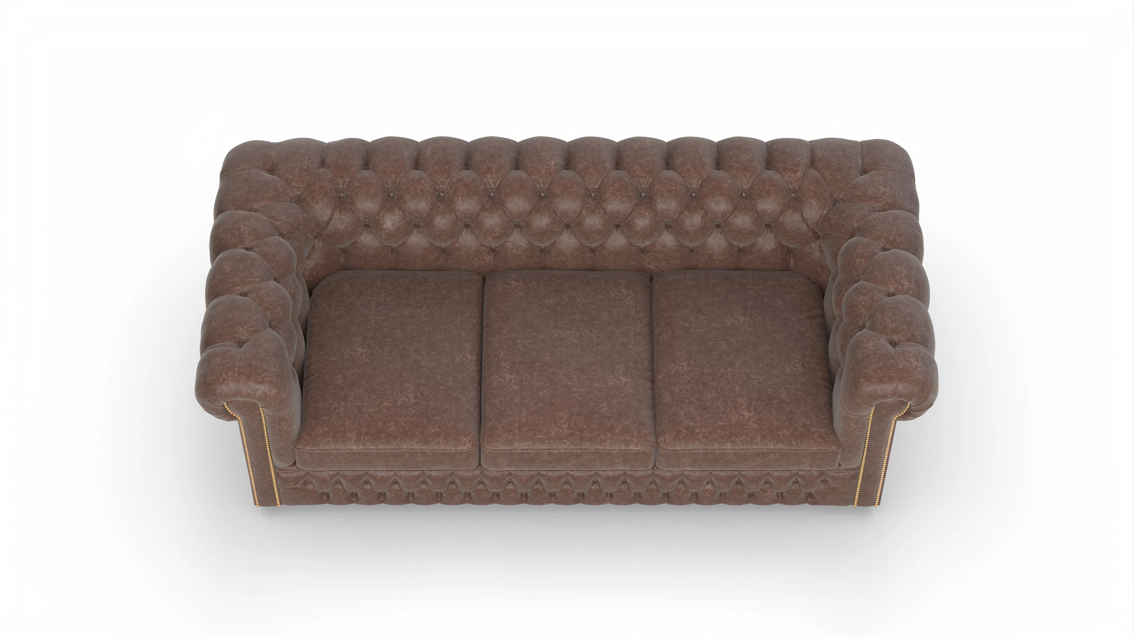 Ansicht des Produktes Islington 3-Sitzer in Leder braun