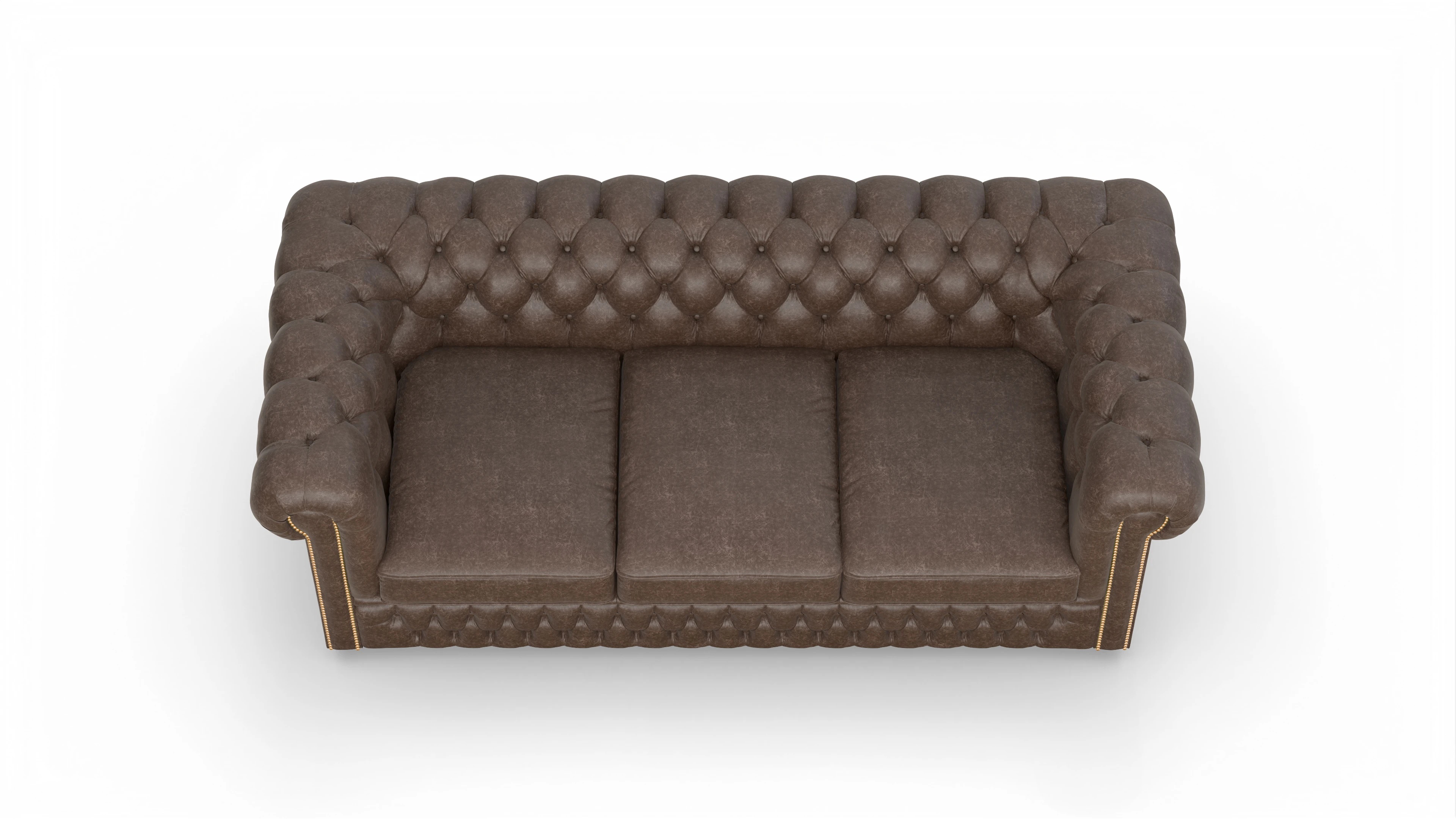 Ansicht des Produktes Islington 3-Sitzer in Leder braun