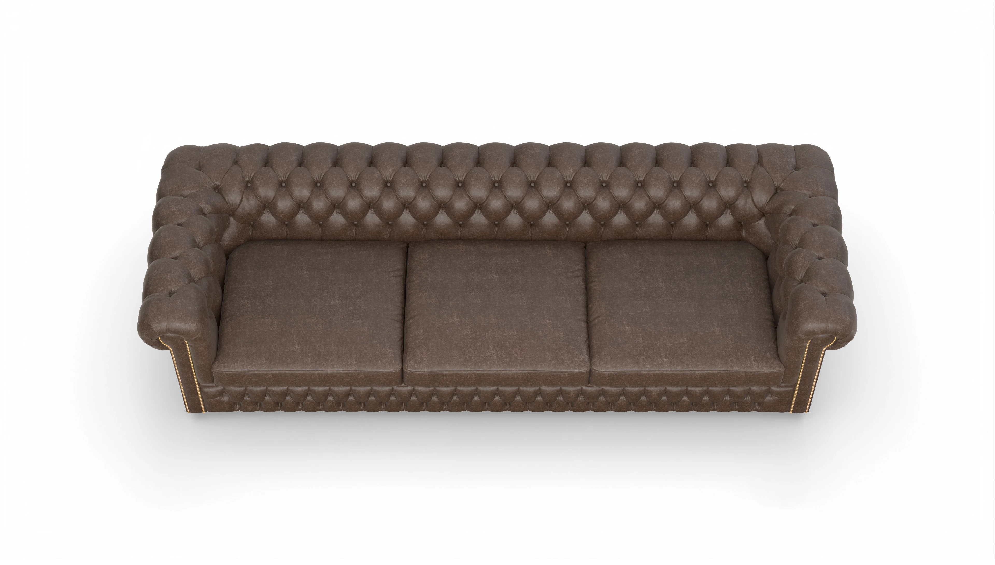 Chesterfield Sofa Islington Ansicht des Produktes Islington 4-Sitzer in Leder braun
