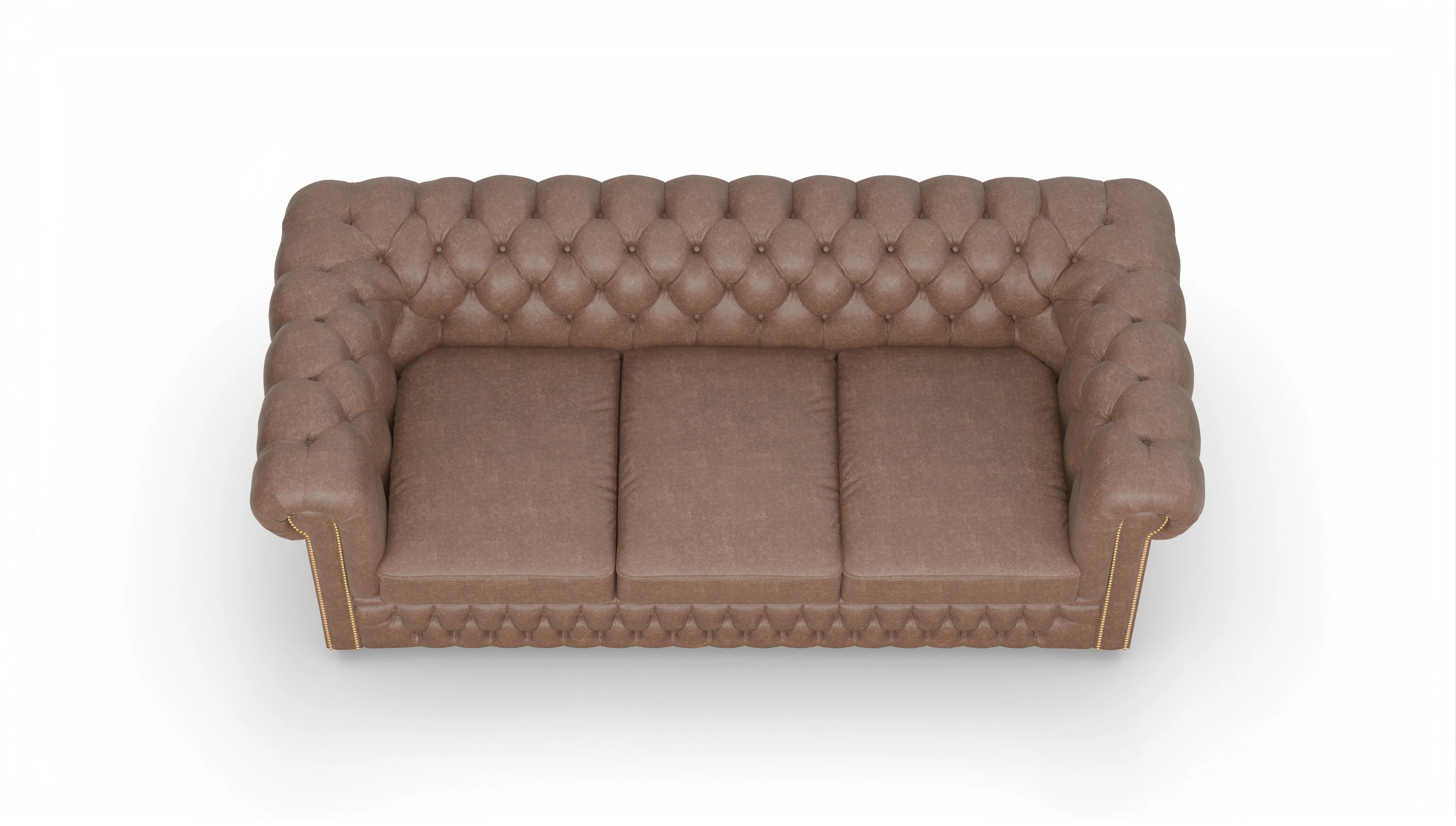 Ansicht des Produktes Islington 3-Sitzer in Leder braun