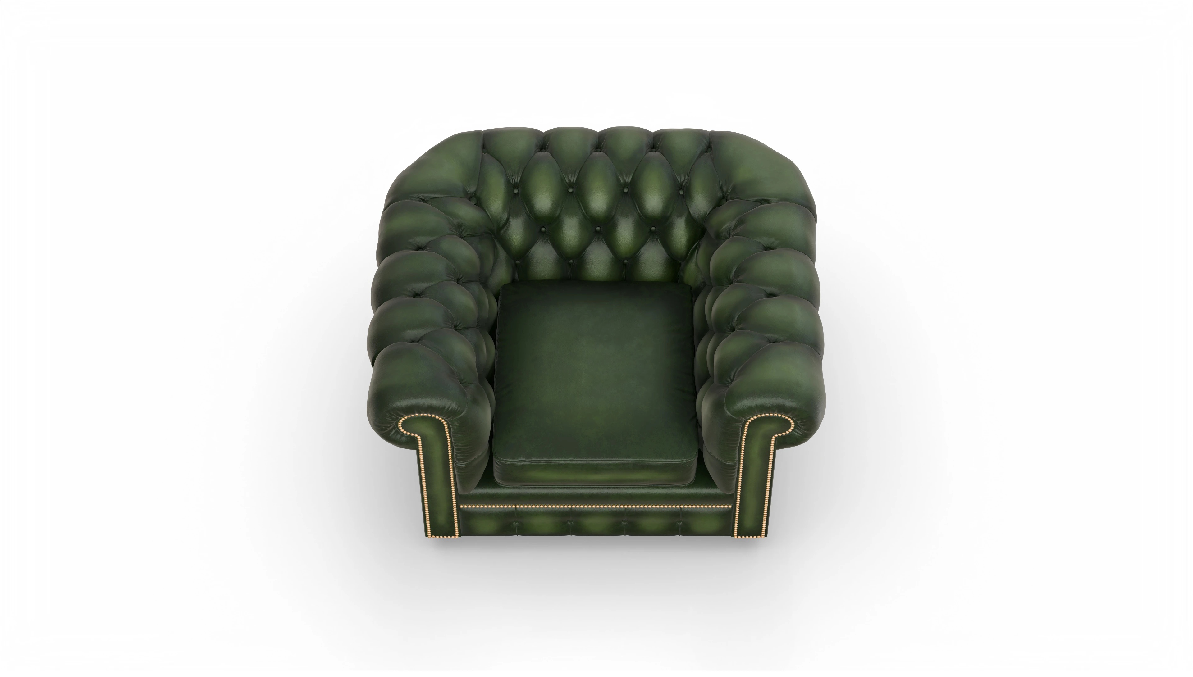 William Chesterfield Leder-Clubsessel Ansicht des Produktes William Sessel in Leder grün