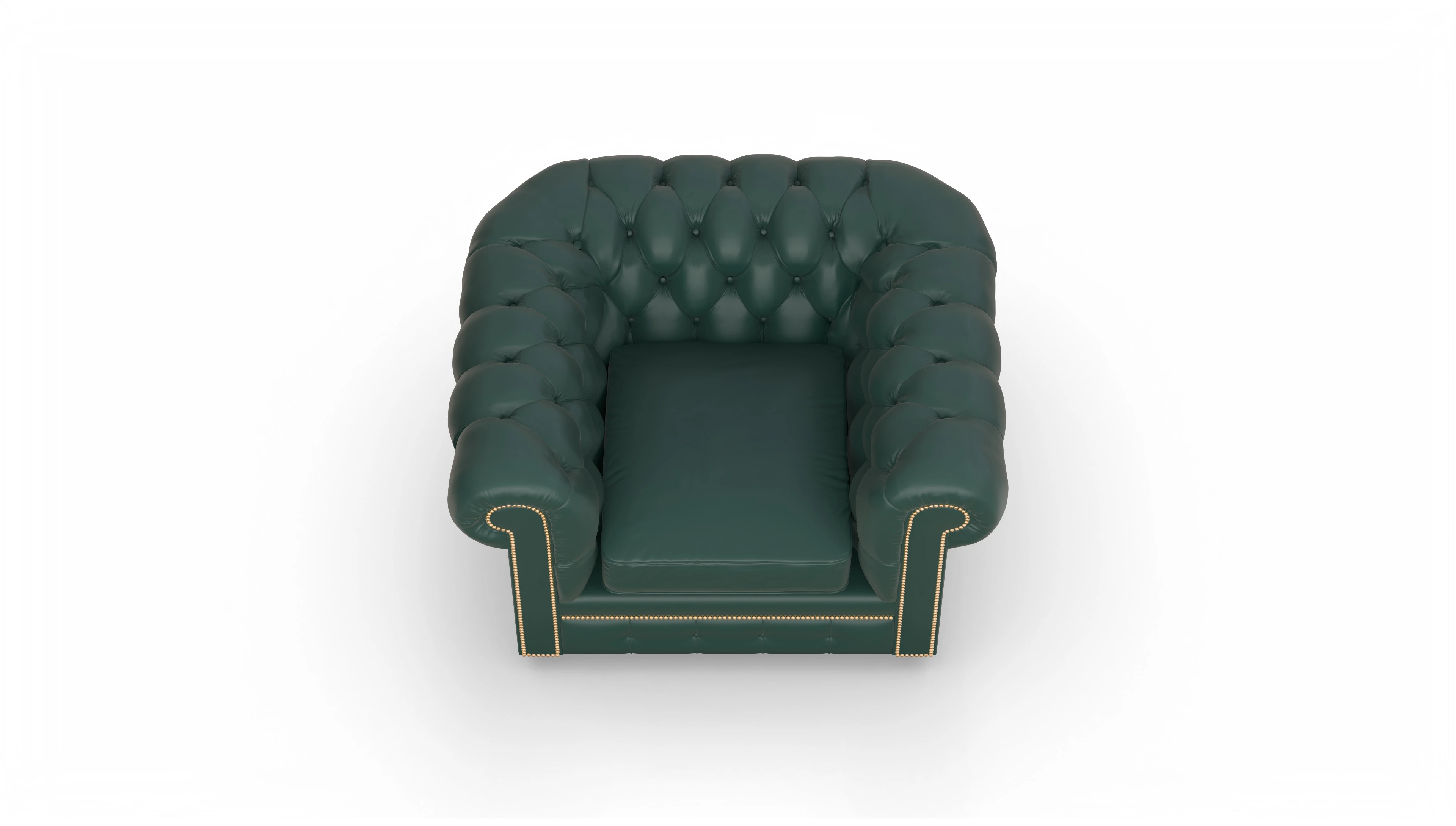 William Chesterfield Leder-Clubsessel Ansicht des Produktes William Sessel in Leder grün