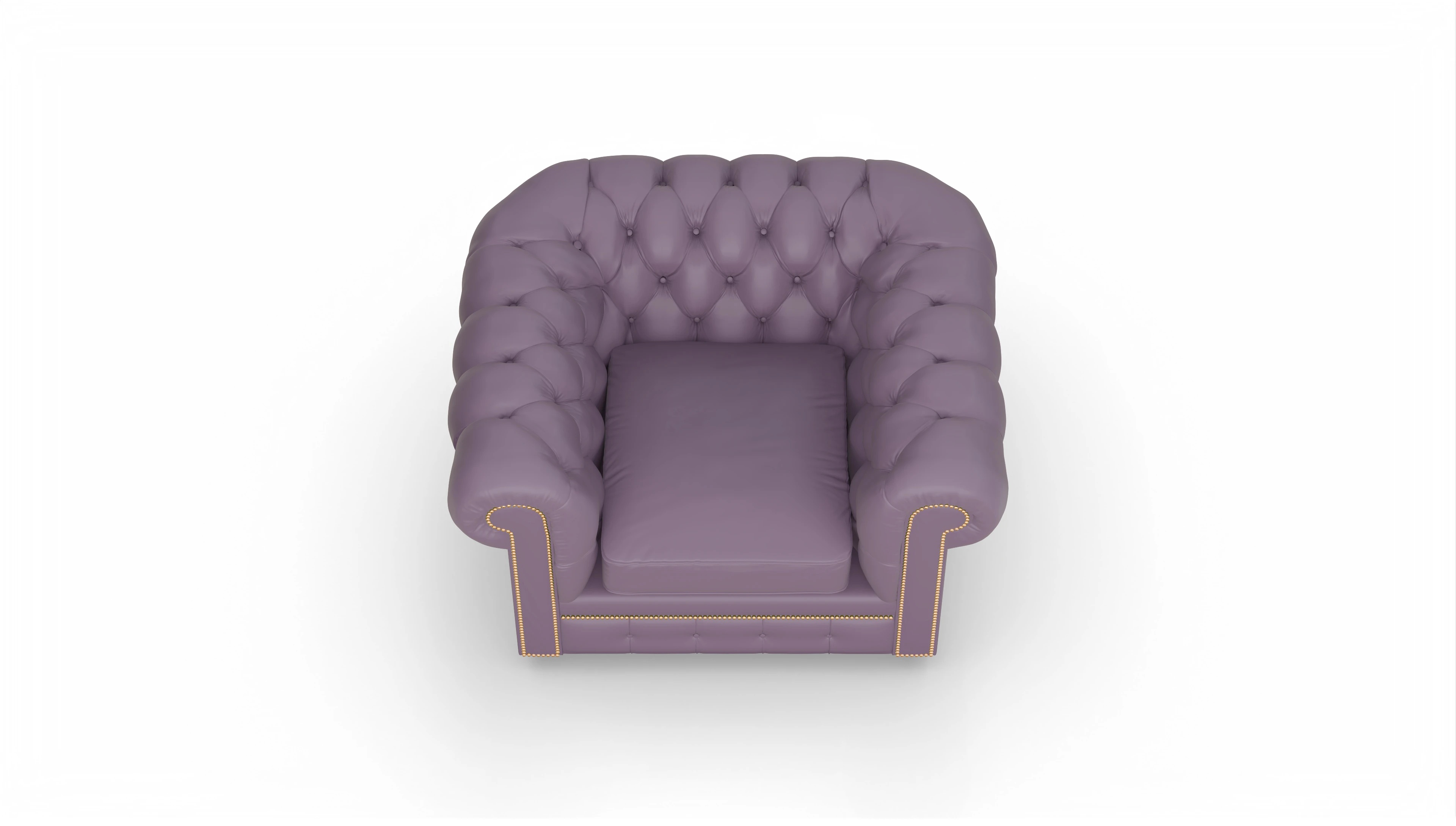 William Chesterfield Leder-Clubsessel Ansicht des Produktes William Sessel in Leder rot