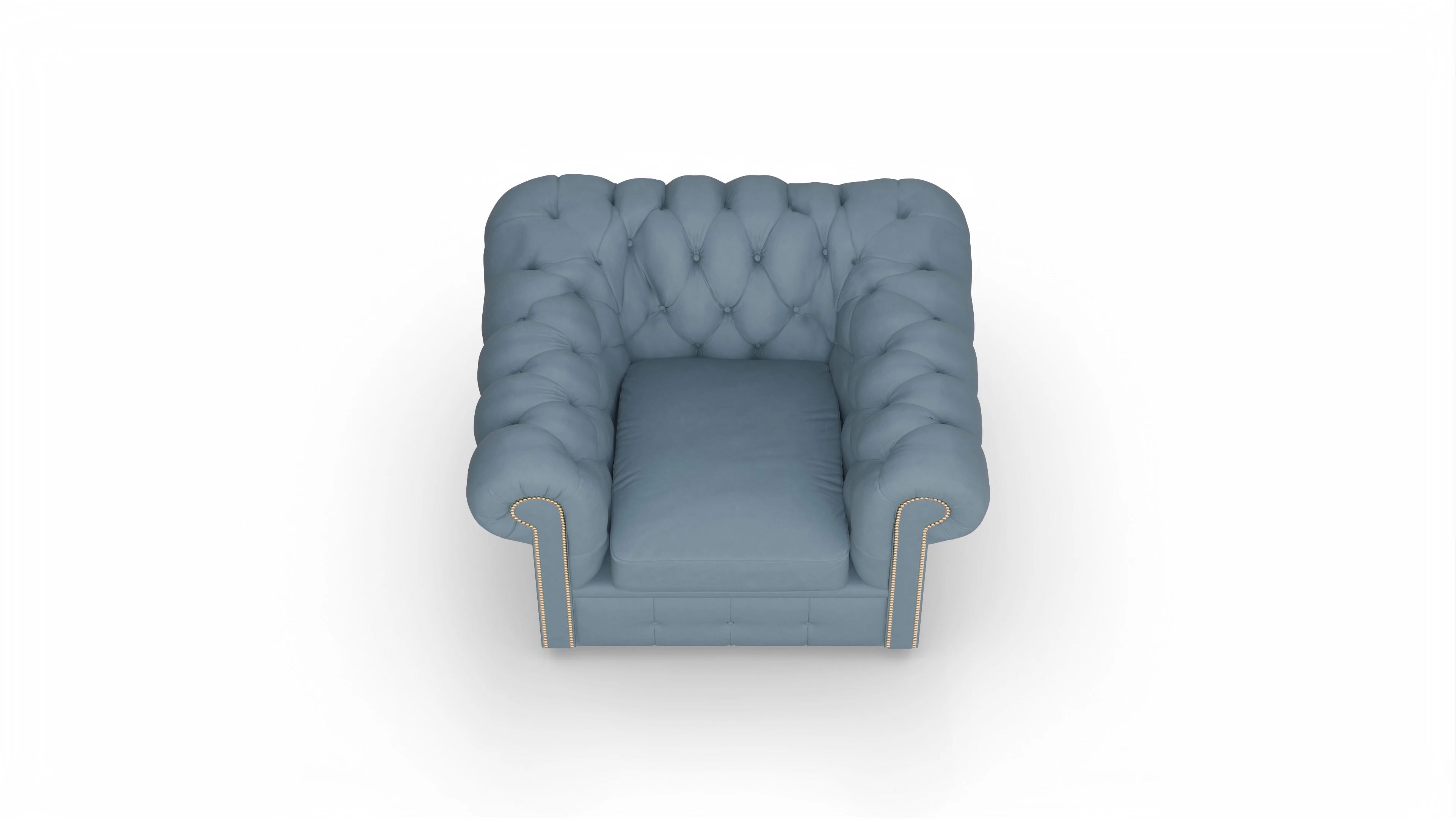 Ansicht des Produktes Brighton Sessel in Leder blau