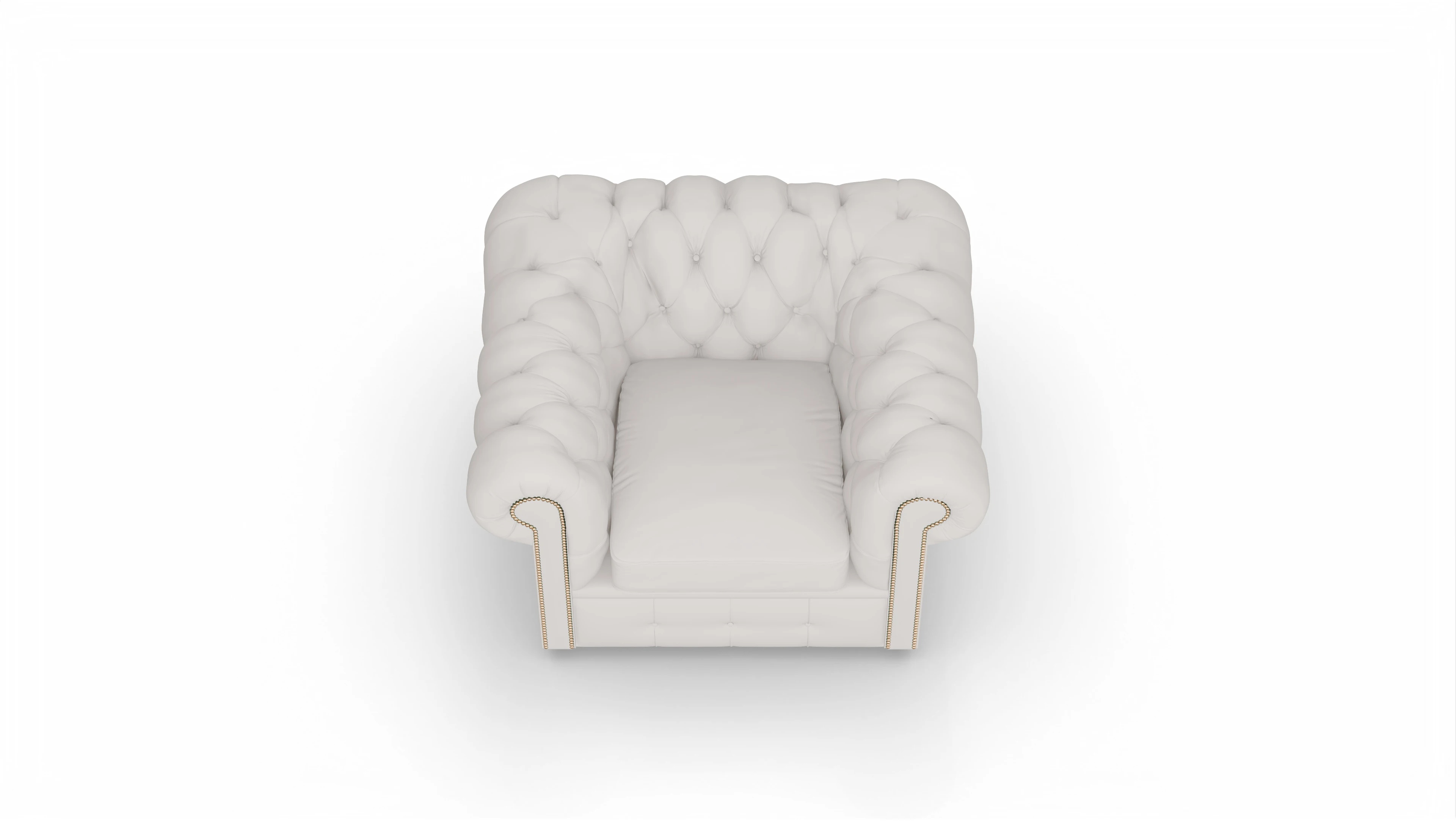 Ansicht des Produktes Brighton Sessel in Leder weiß