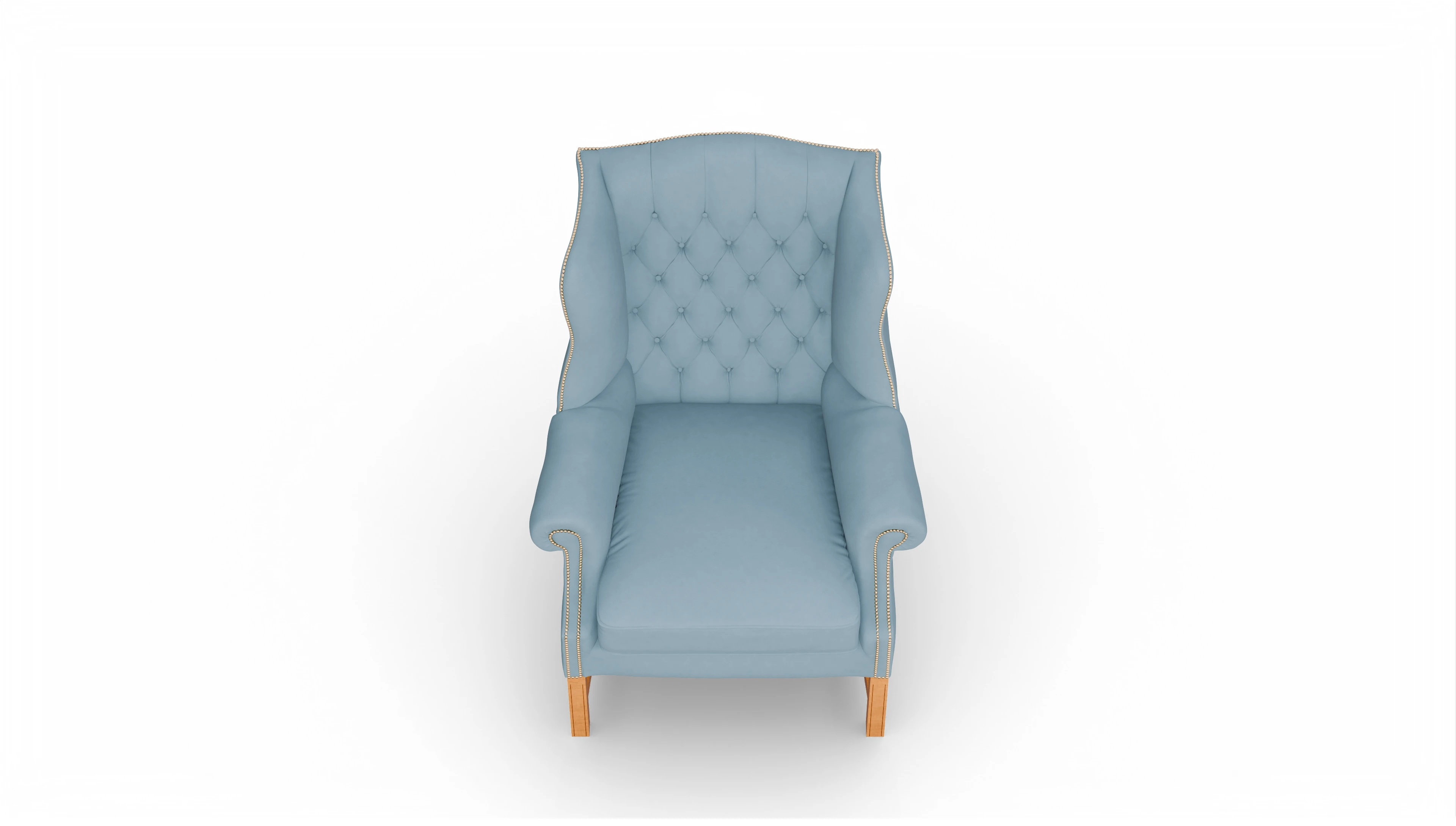Ansicht des Produktes Winston Sessel in Leder blau