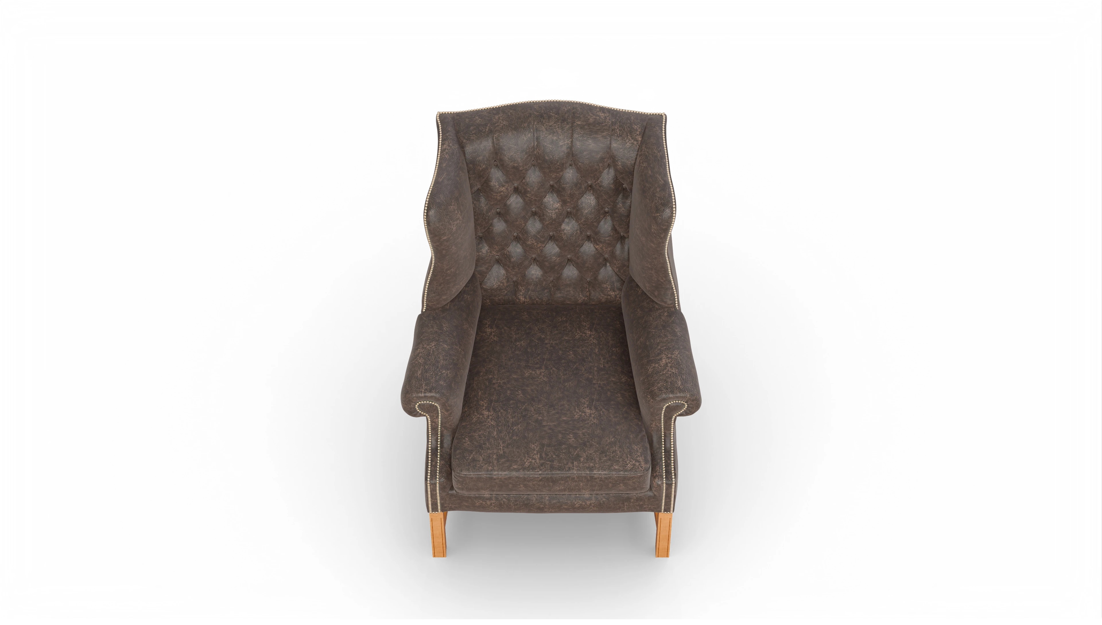Ansicht des Produktes Winston Sessel in Leder braun