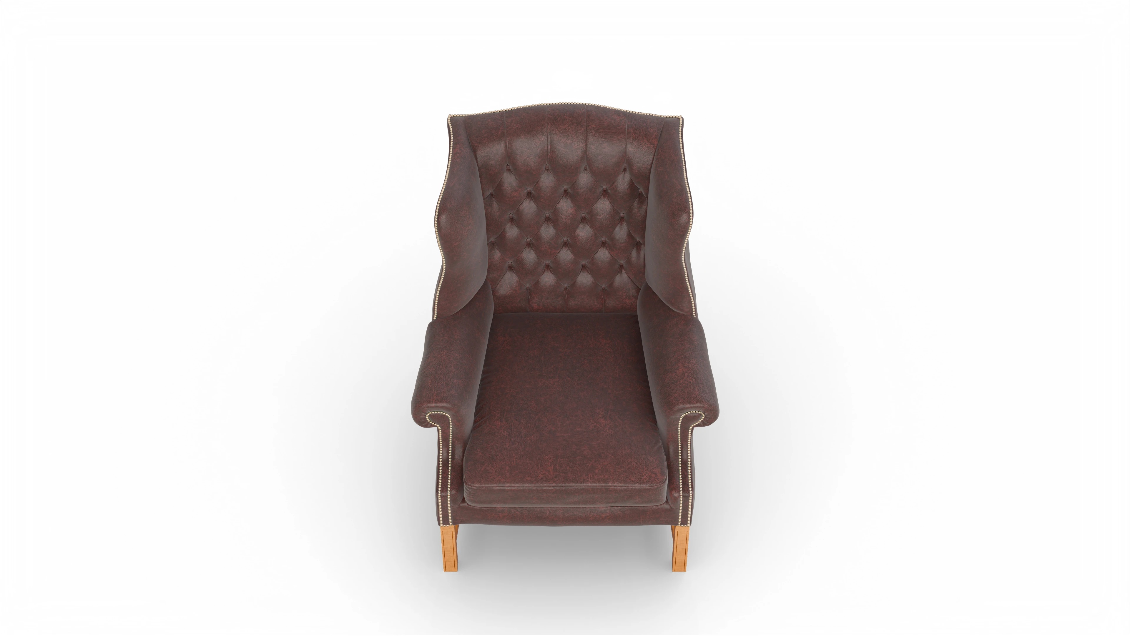 Ansicht des Produktes Winston Sessel in Leder rot