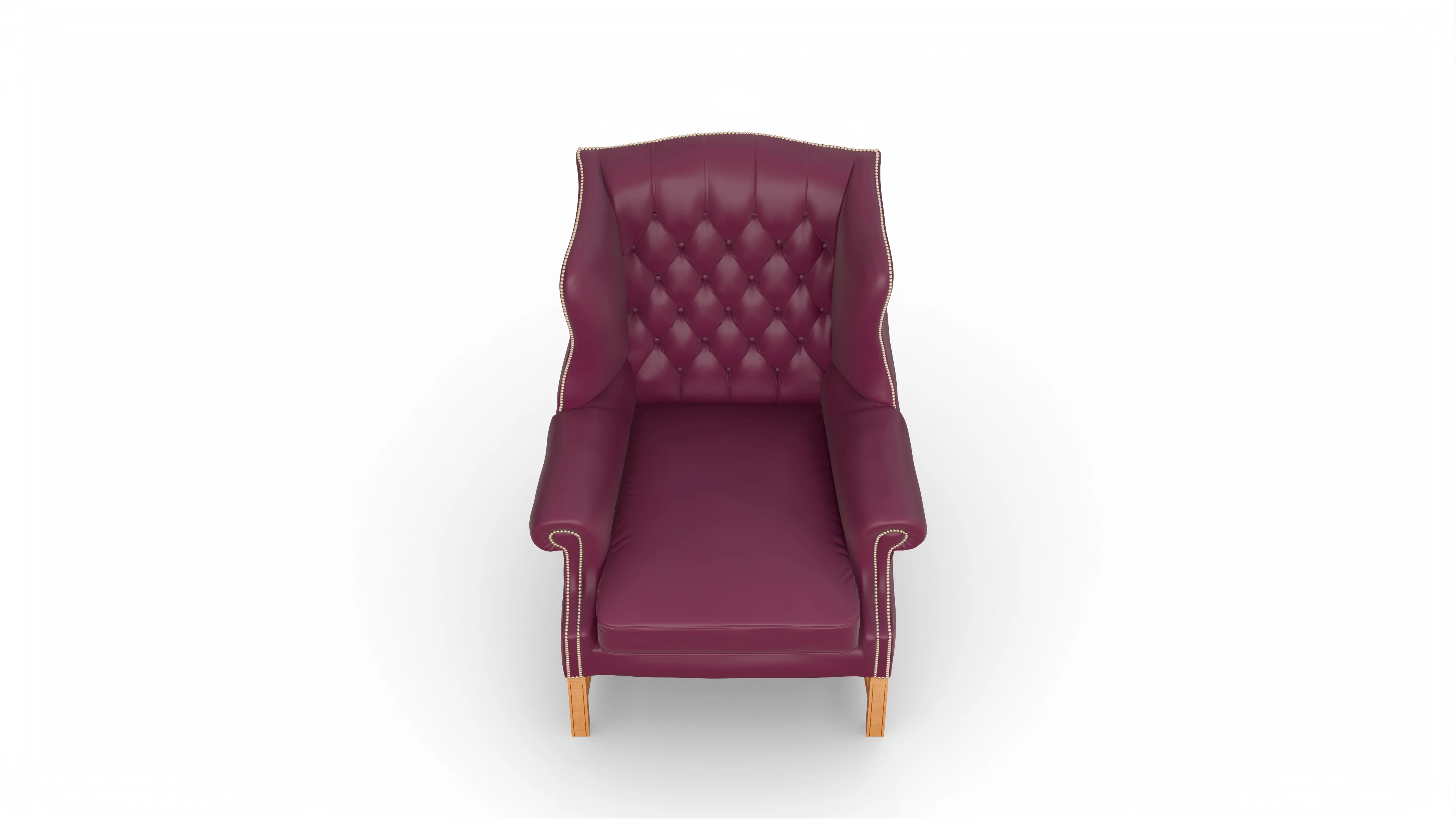 Ansicht des Produktes Winston Sessel in Leder rot