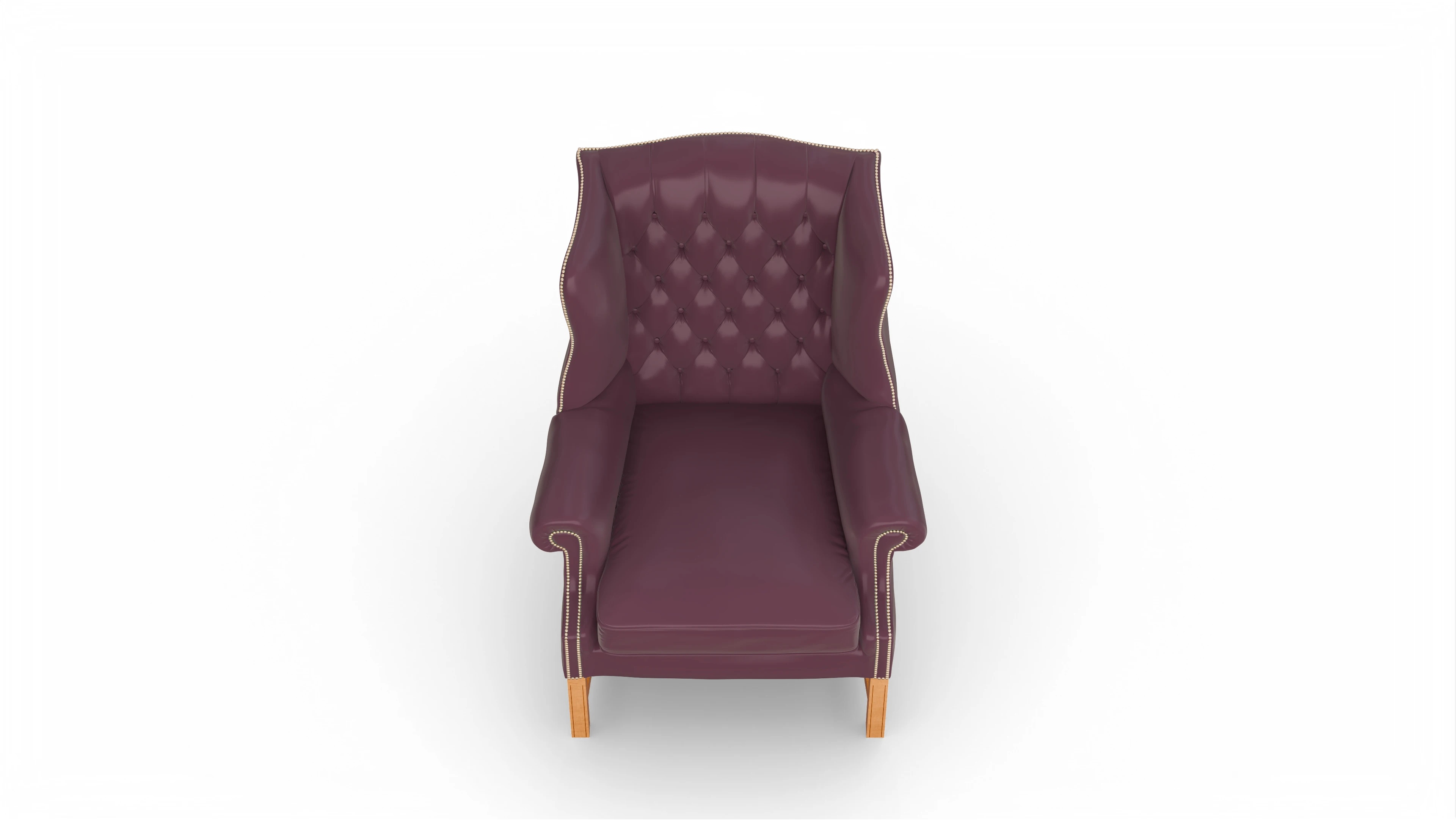 Ansicht des Produktes Winston Sessel in Leder rot