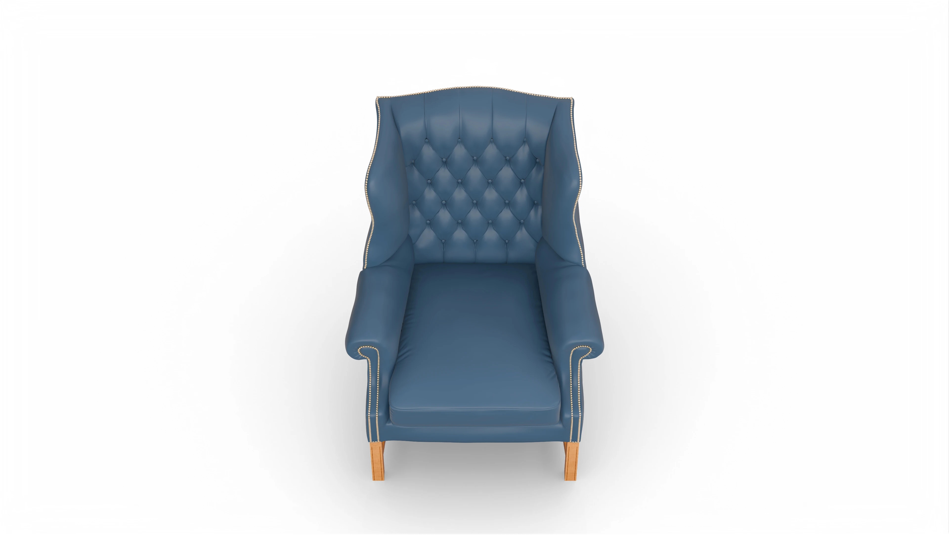 Ansicht des Produktes Winston Sessel in Leder blau