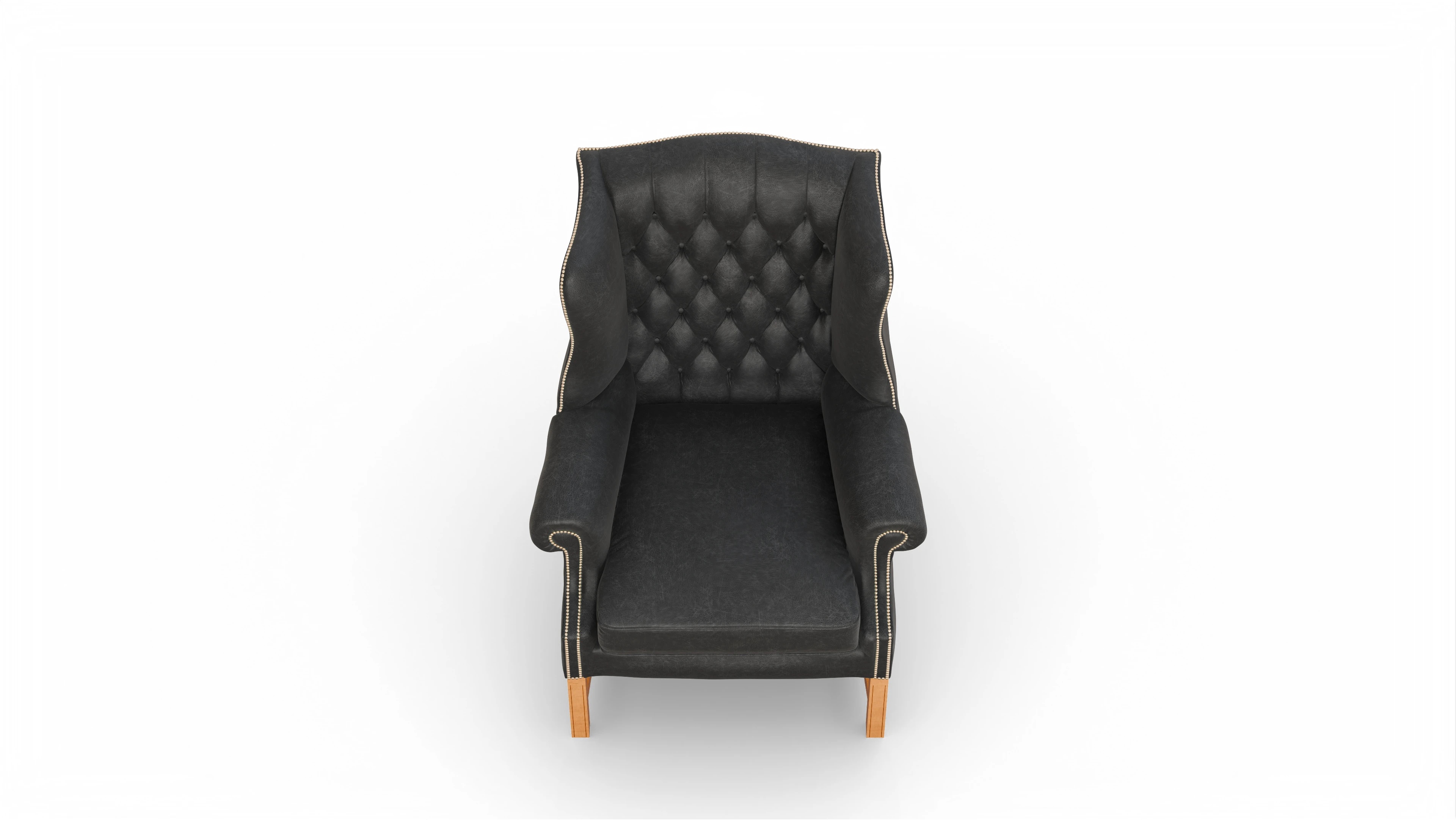 Ansicht des Produktes Winston Sessel in Leder schwarz