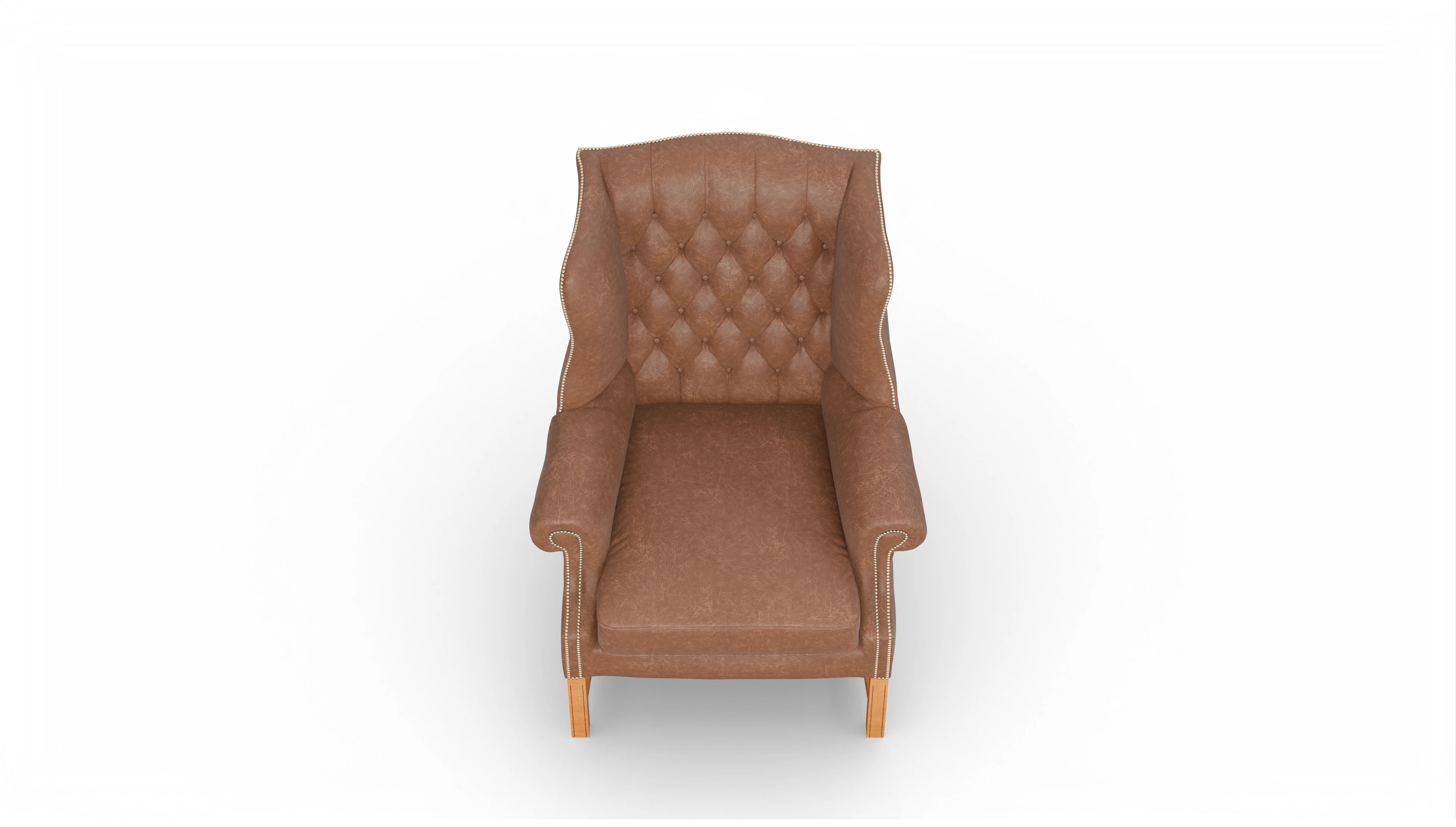 Ansicht des Produktes Winston Sessel in Leder braun
