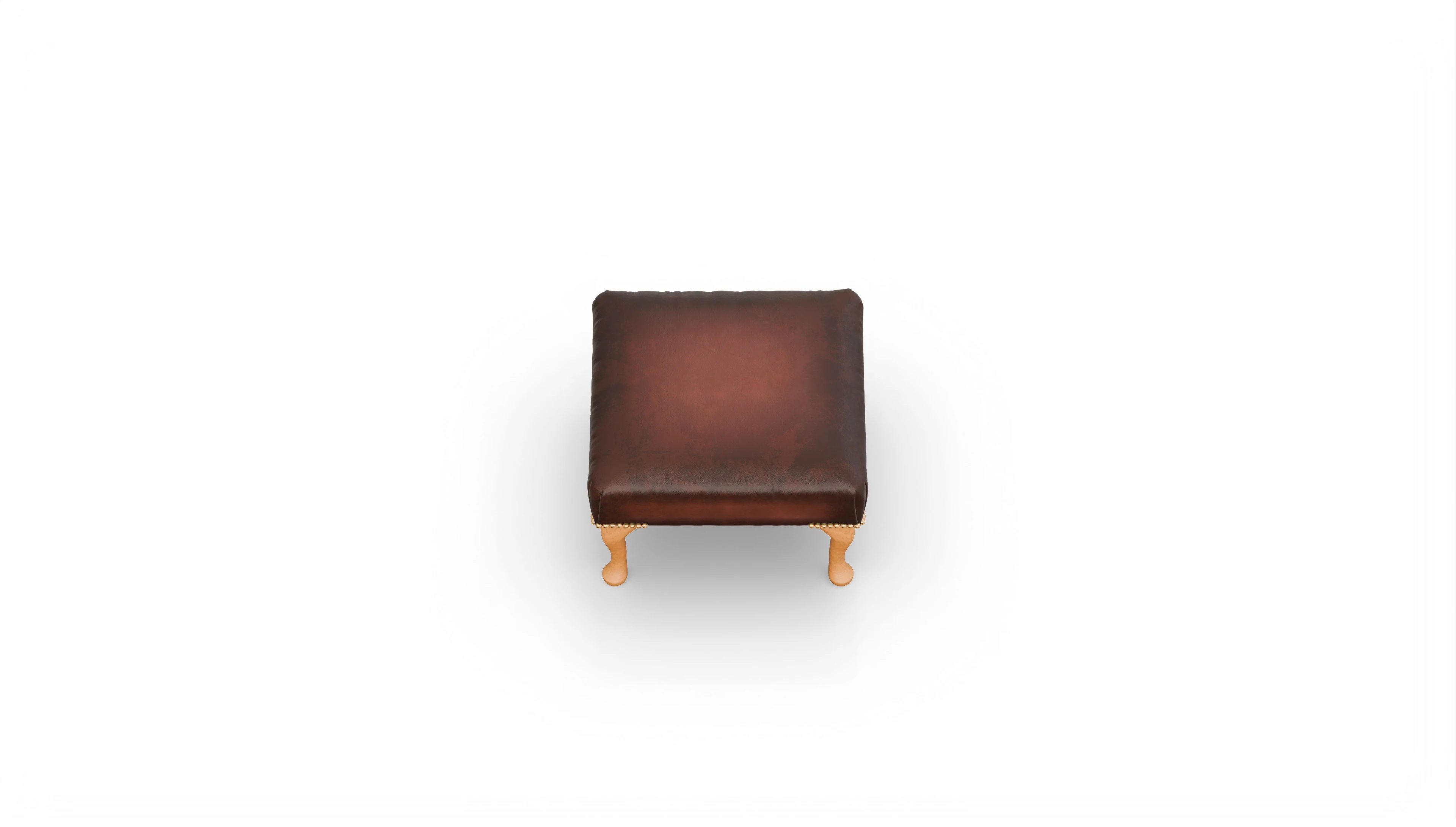 Ansicht des Produktes Webster Hocker in Leder rot