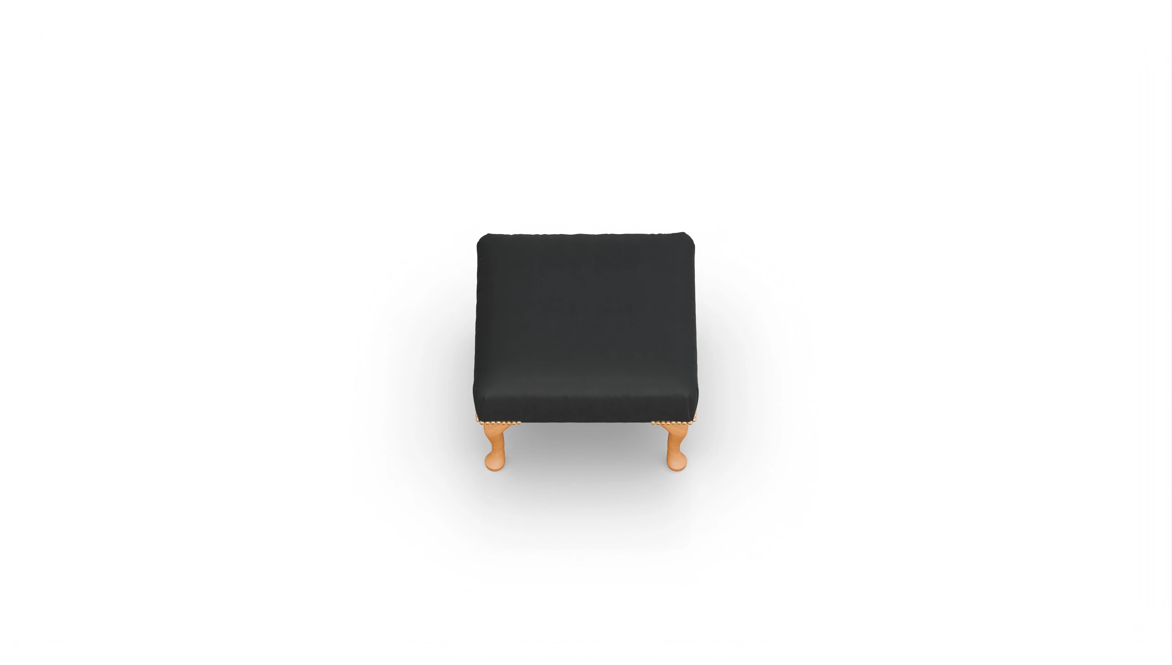Ansicht des Produktes Webster Hocker in Leder schwarz