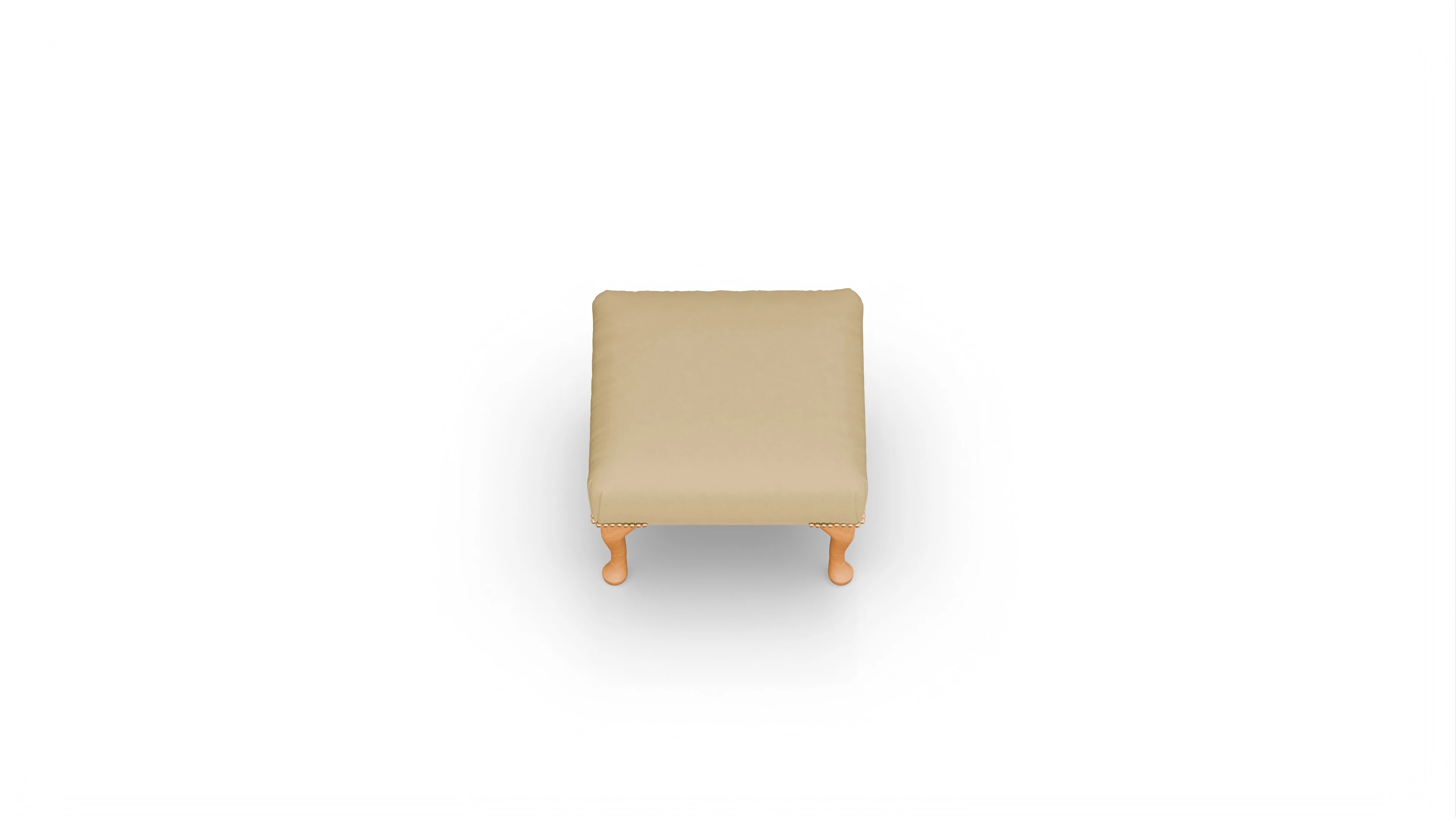 Ansicht des Produktes Webster Hocker in Leder gelb