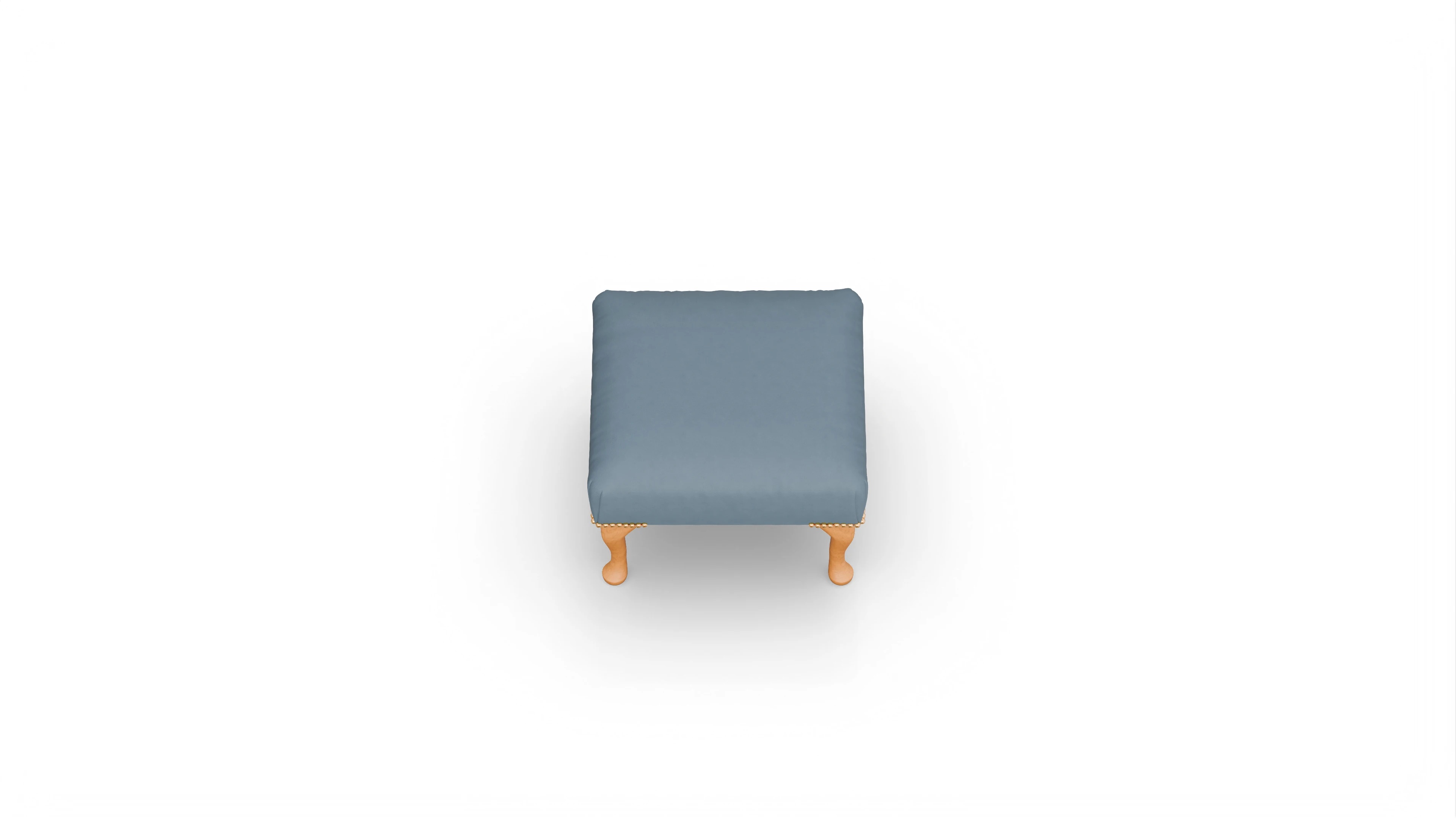 Ansicht des Produktes Webster Hocker in Leder blau