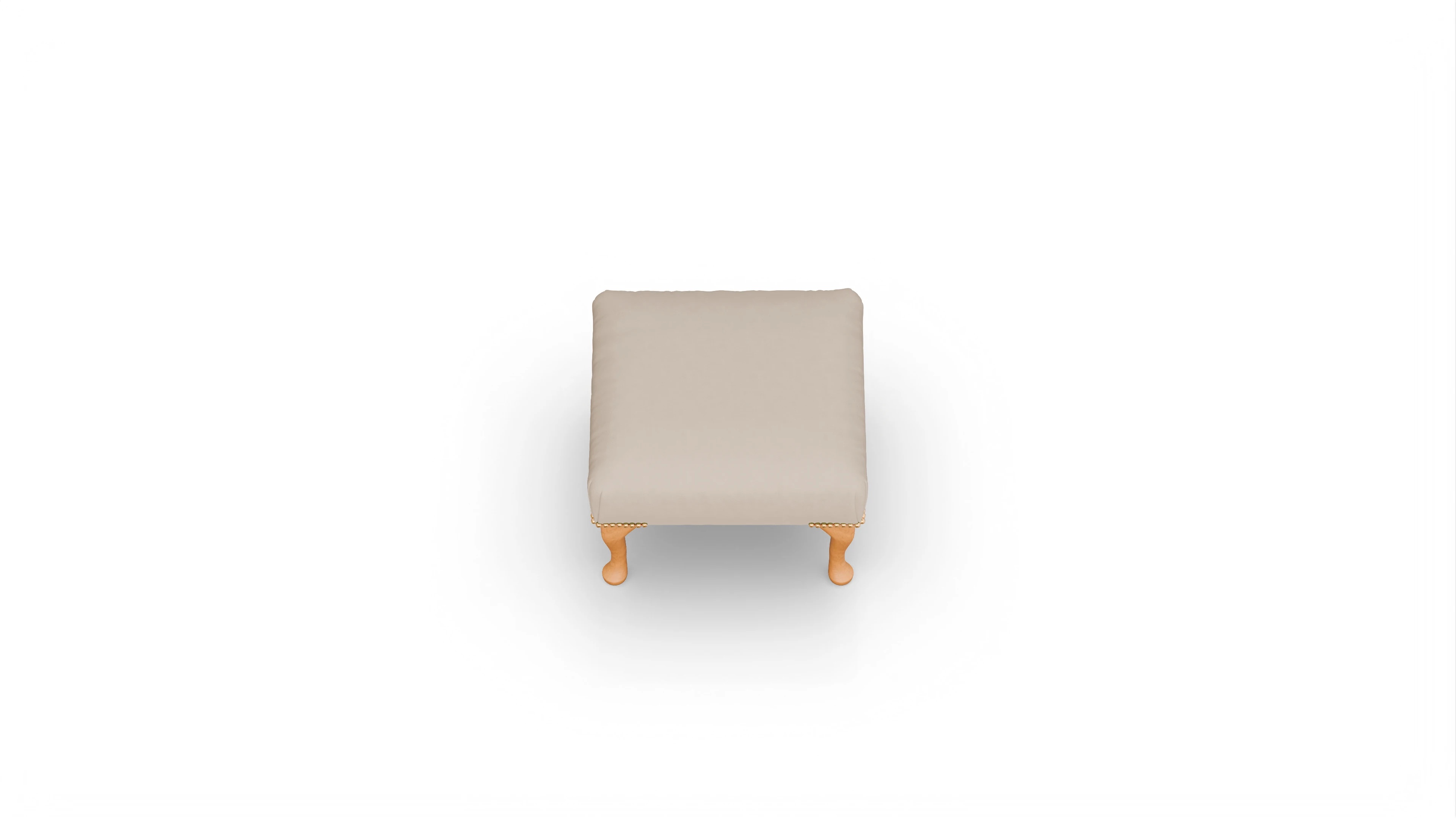 Lederhocker Webster Ansicht des Produktes Webster Hocker in Leder beige