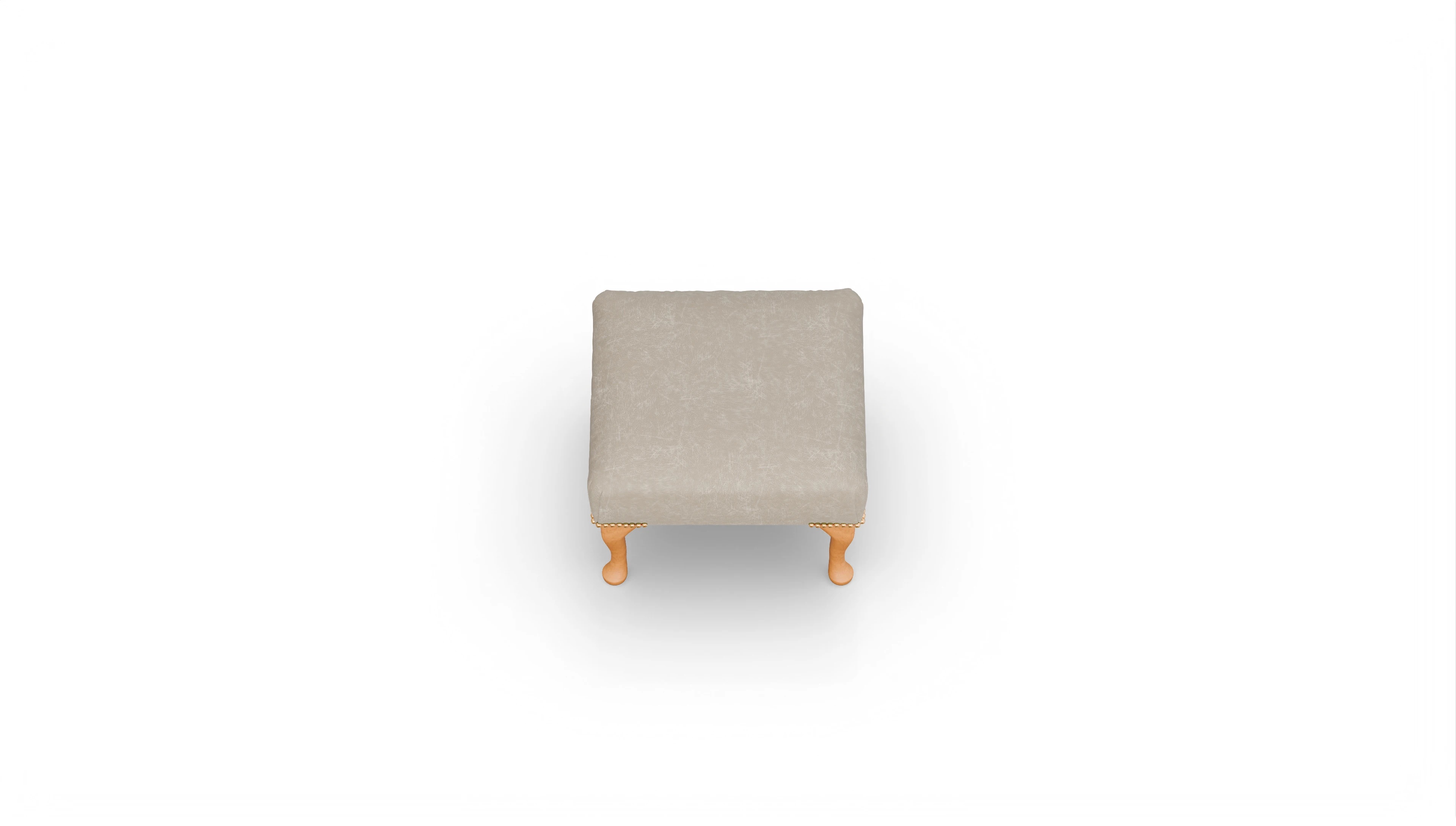 Ansicht des Produktes Webster Hocker in Leder beige