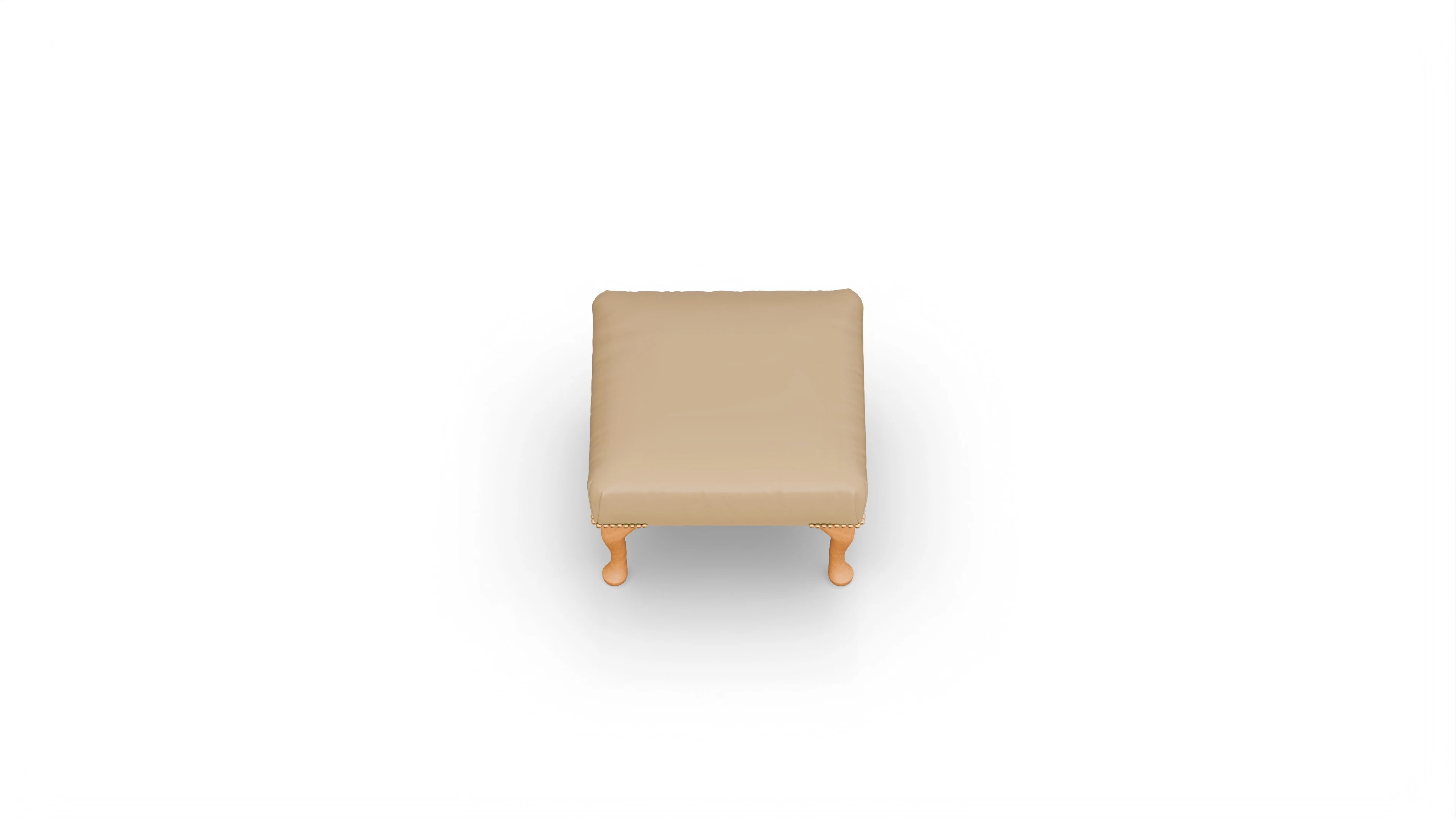 Ansicht des Produktes Webster Hocker in Leder beige