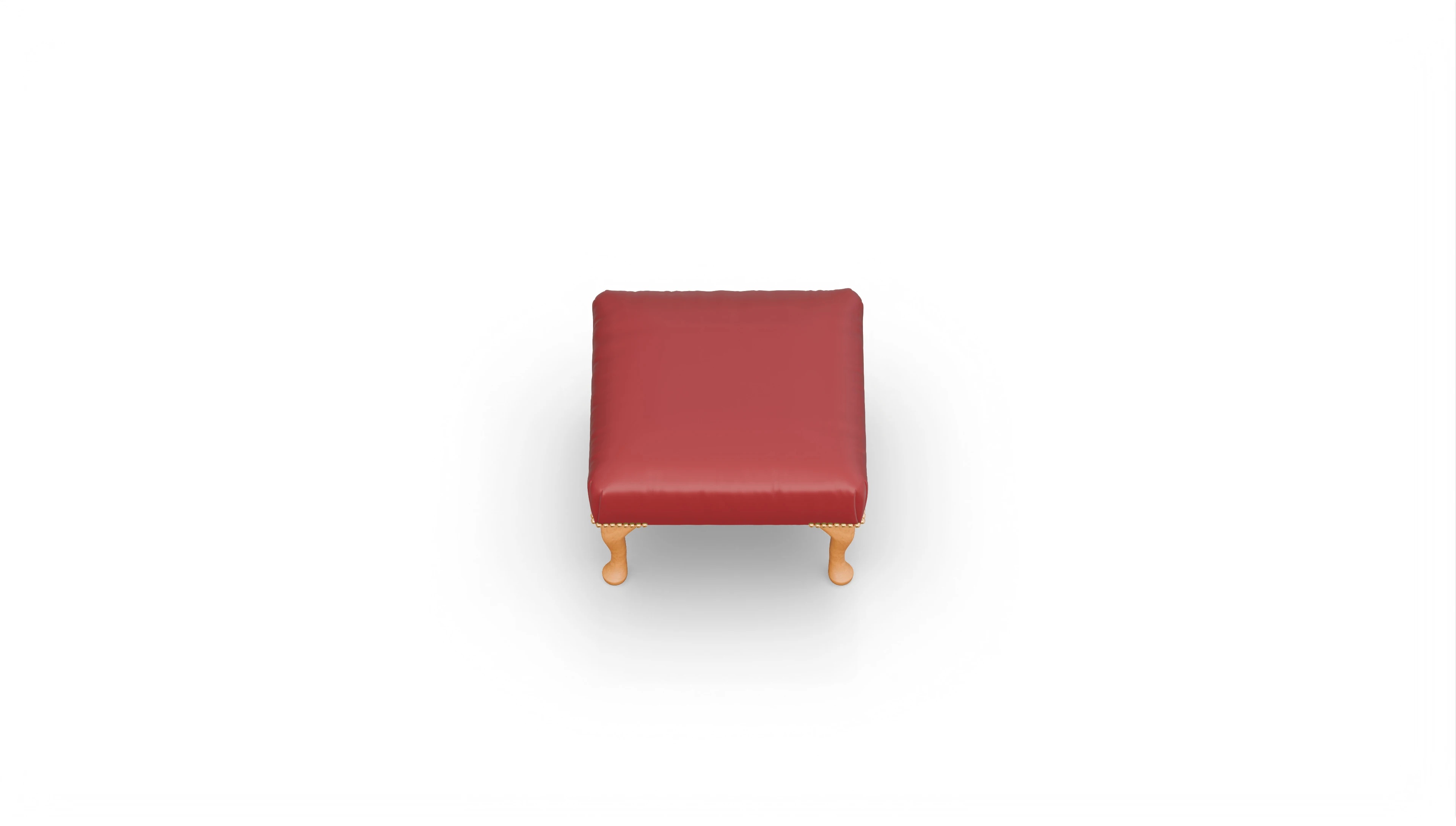 Ansicht des Produktes Webster Hocker in Leder rot