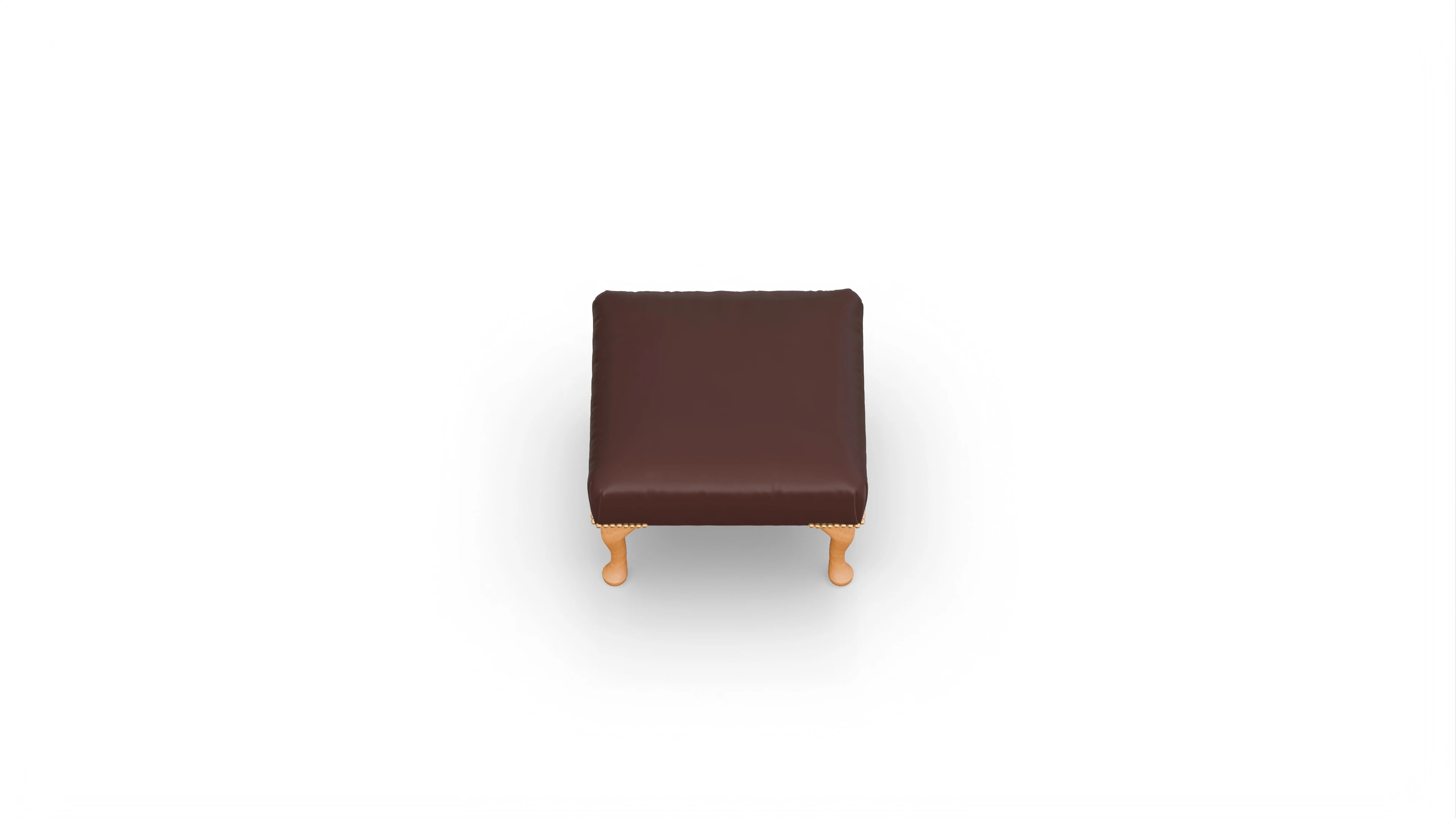 Ansicht des Produktes Webster Hocker in Leder braun