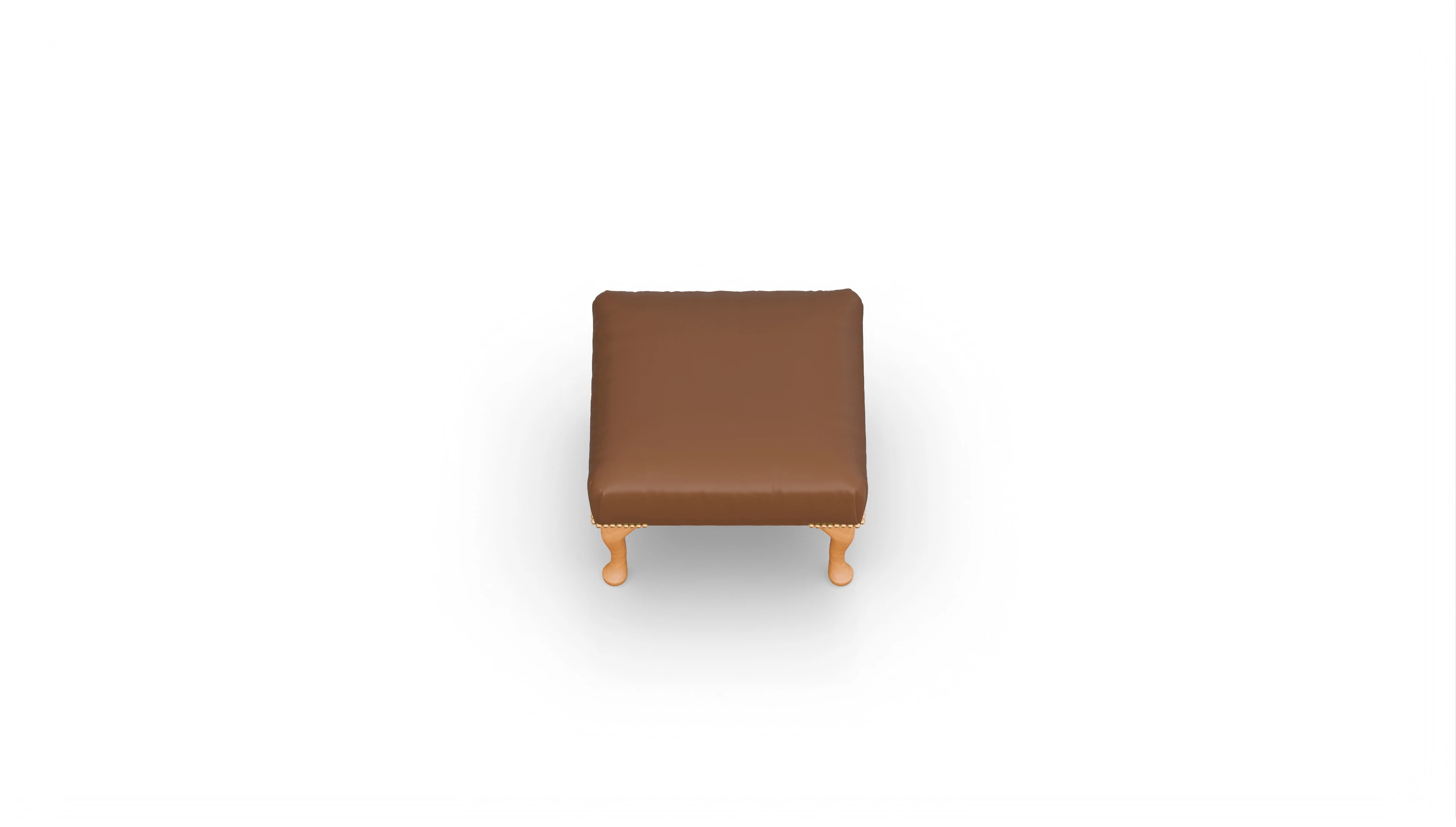 Ansicht des Produktes Webster Hocker in Leder braun