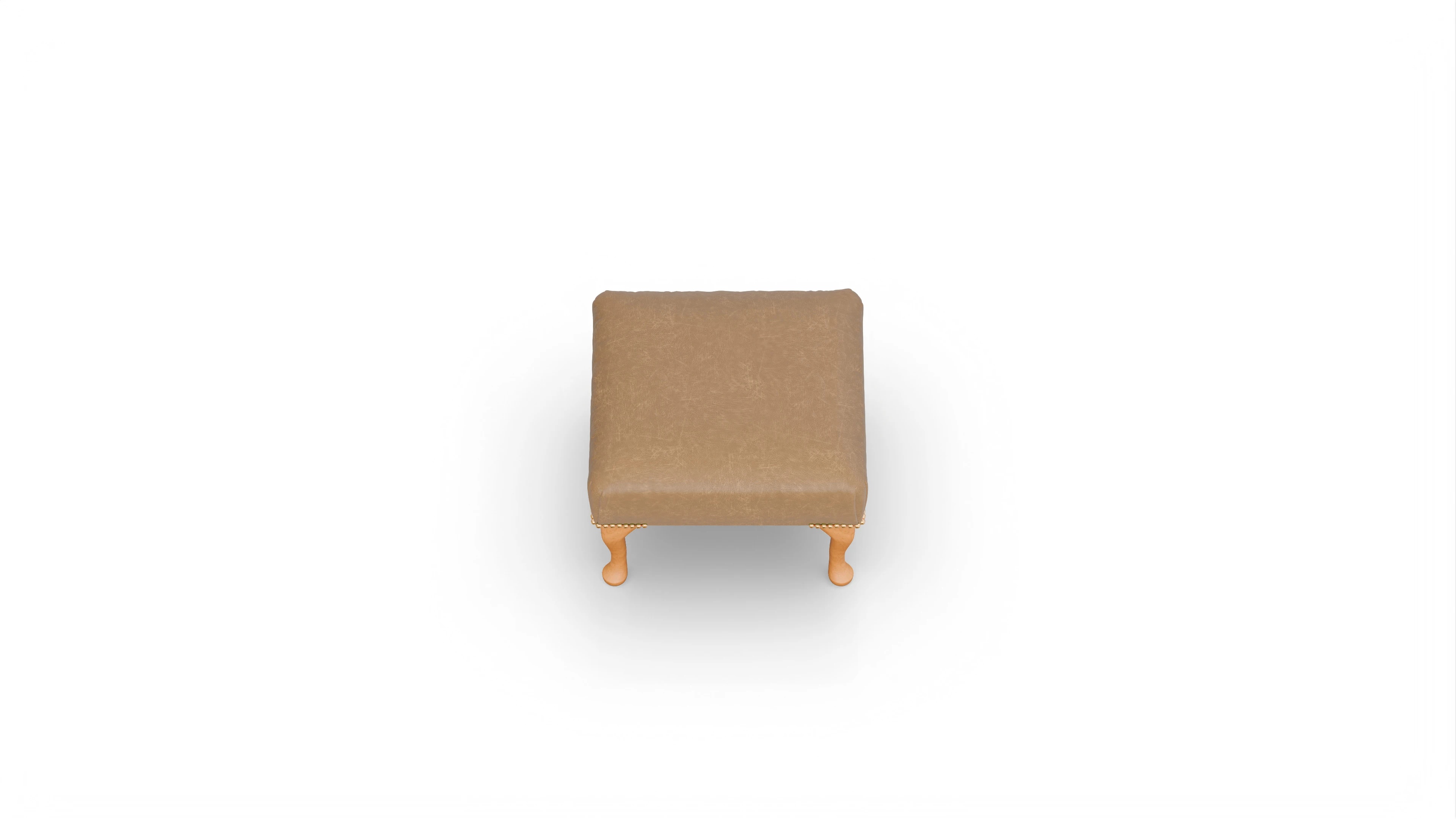 Ansicht des Produktes Webster Hocker in Leder beige