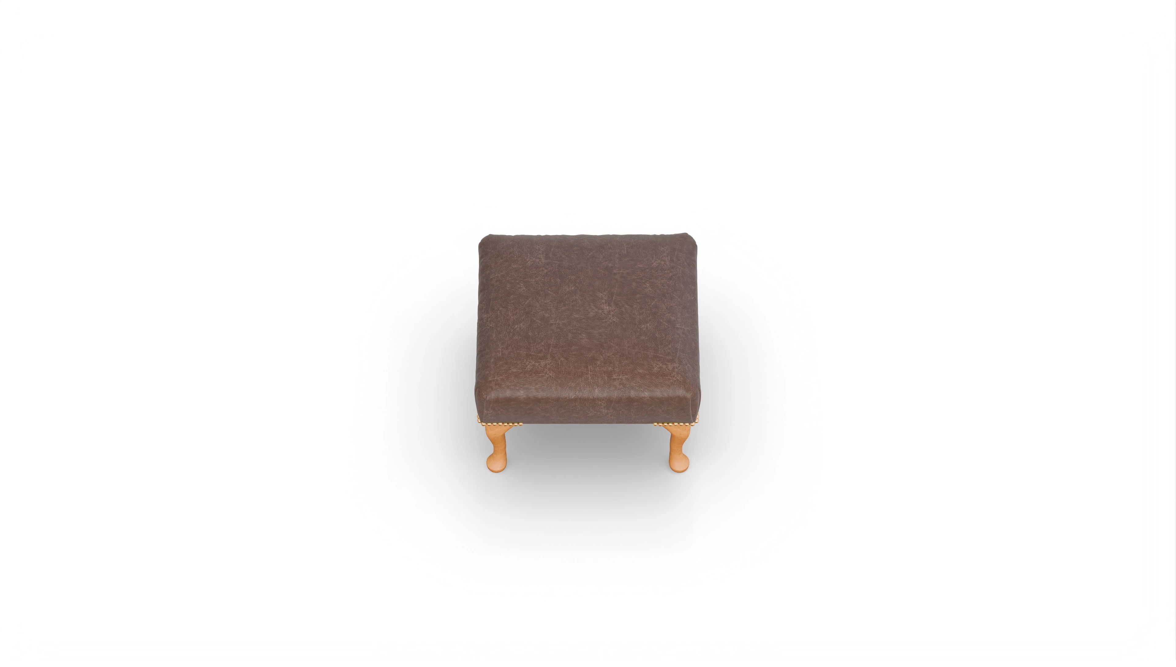 Ansicht des Produktes Webster Hocker in Leder braun