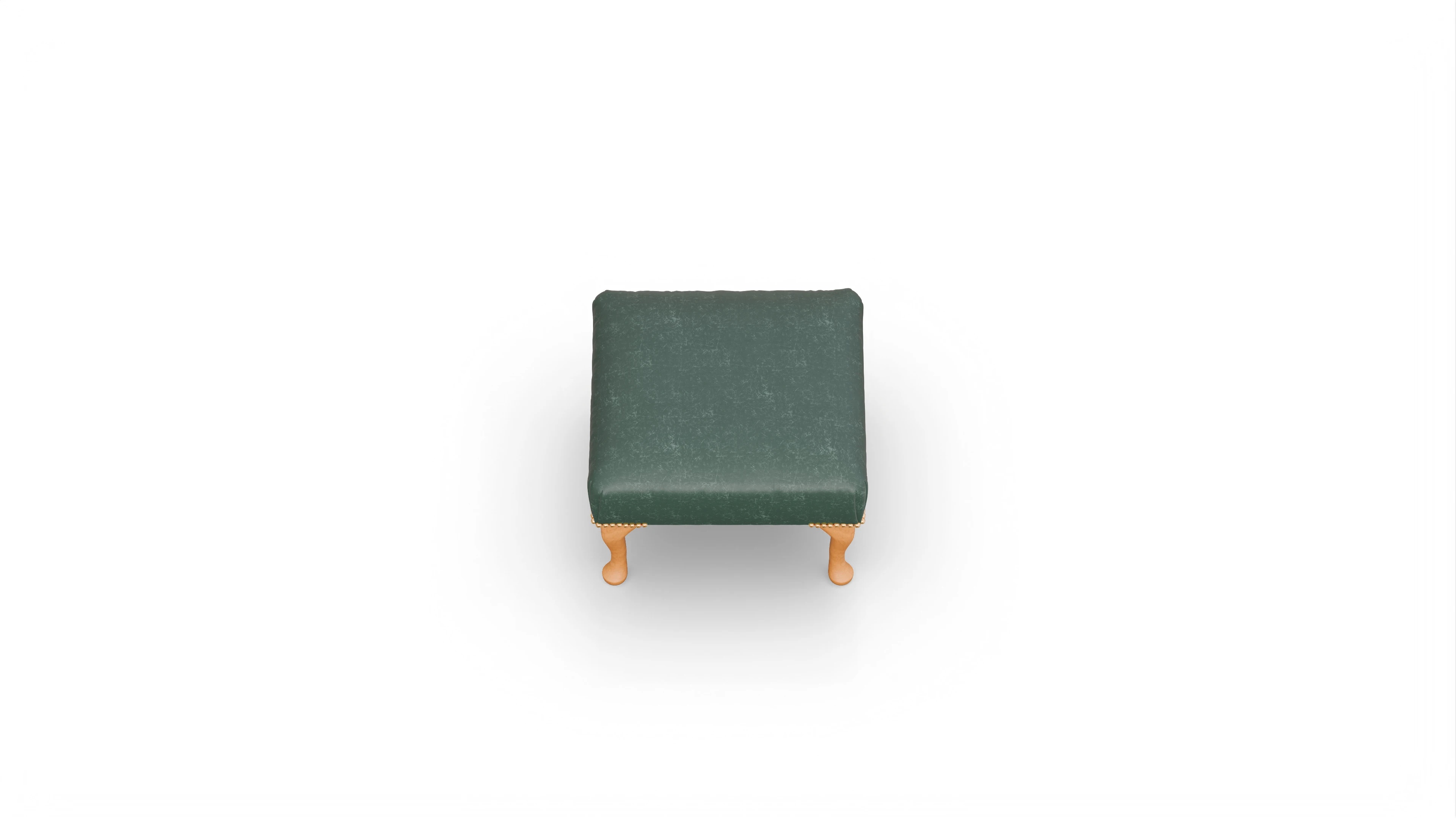 Ansicht des Produktes Webster Hocker in Leder grün