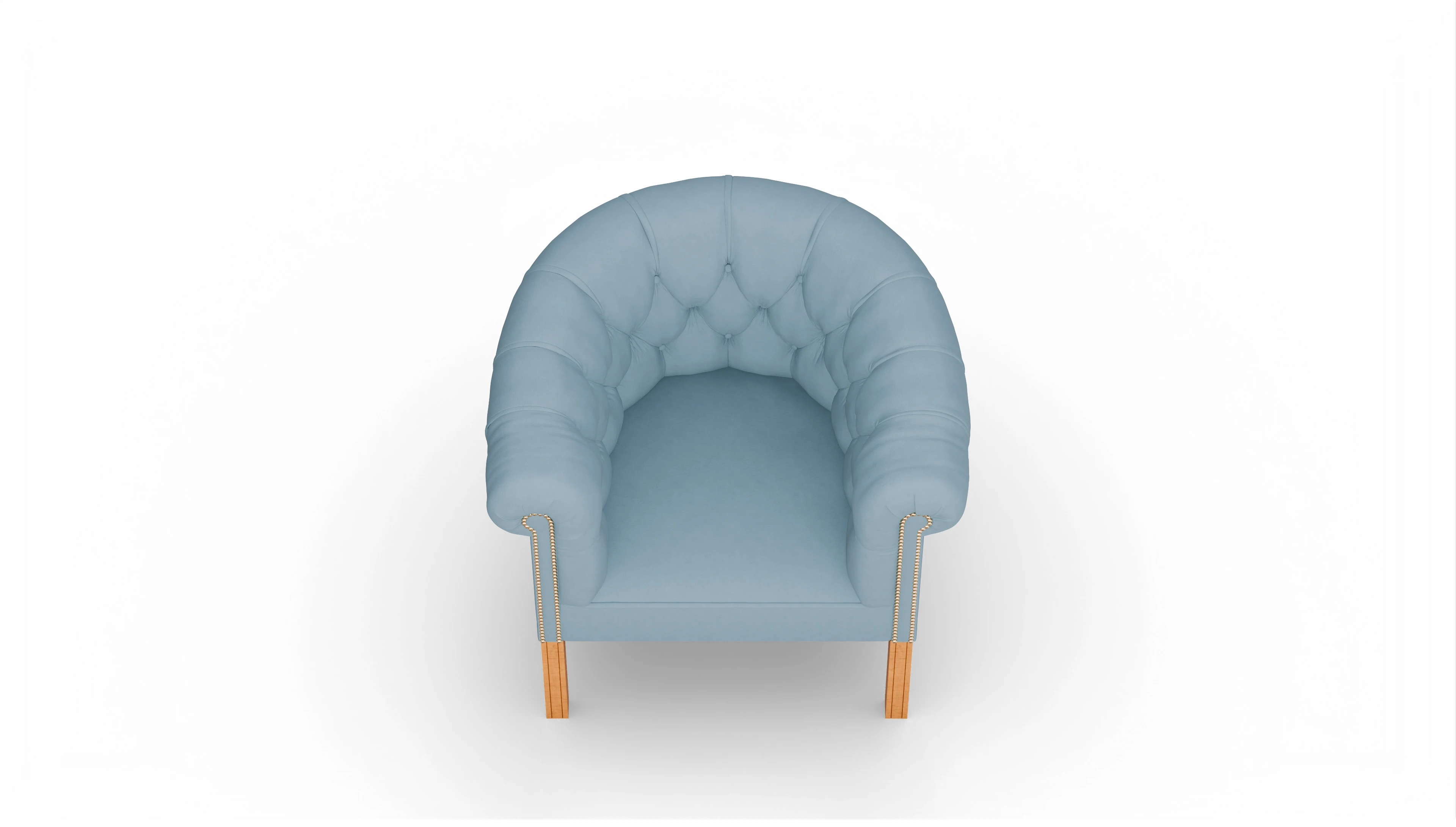 Ansicht des Produktes Meryton Sessel in Leder blau