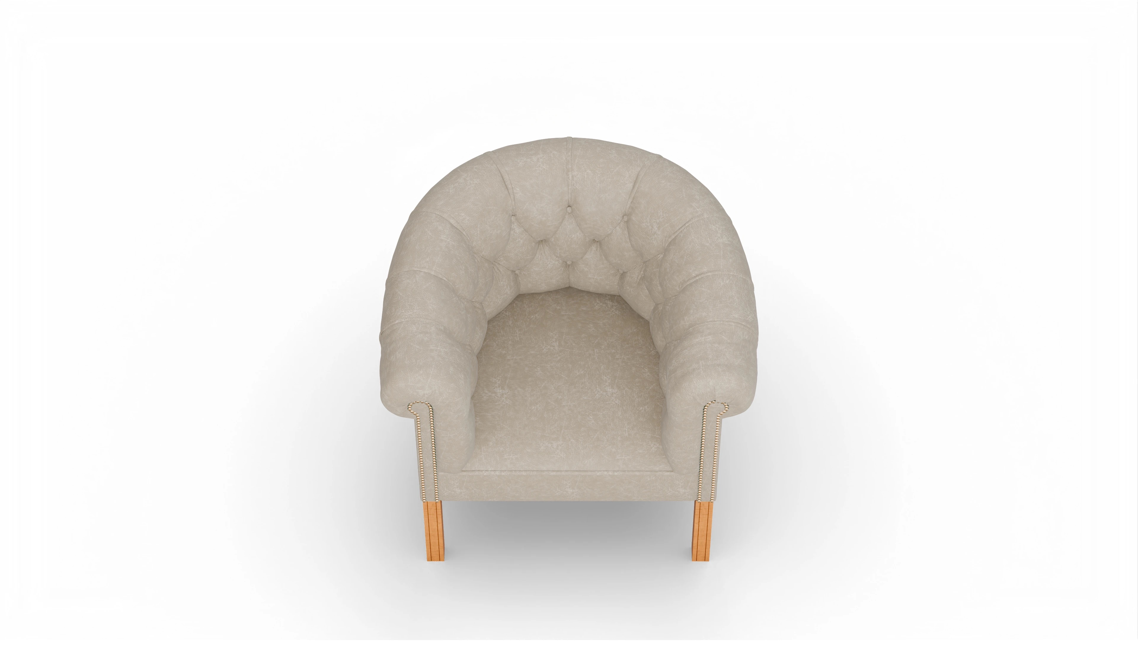 Ansicht des Produktes Meryton Sessel in Leder beige