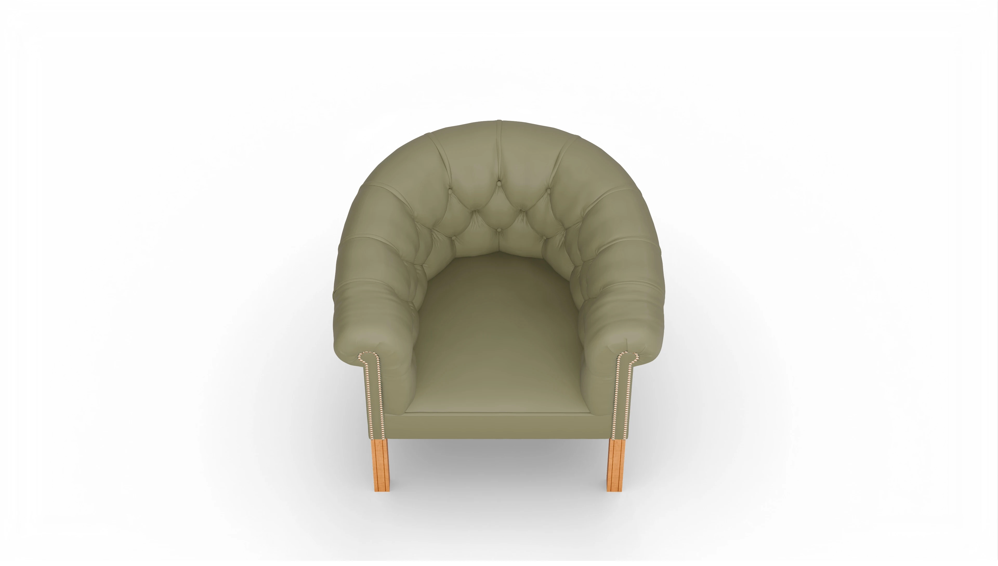 Ansicht des Produktes Meryton Sessel in Leder grün