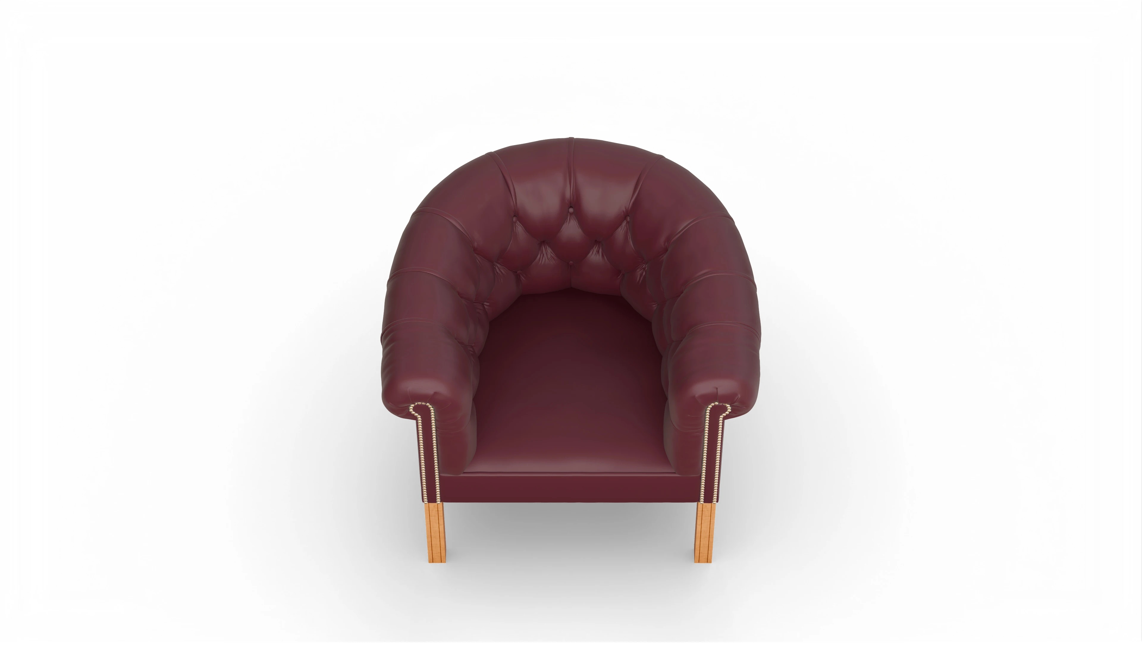 Ansicht des Produktes Meryton Sessel in Leder rot