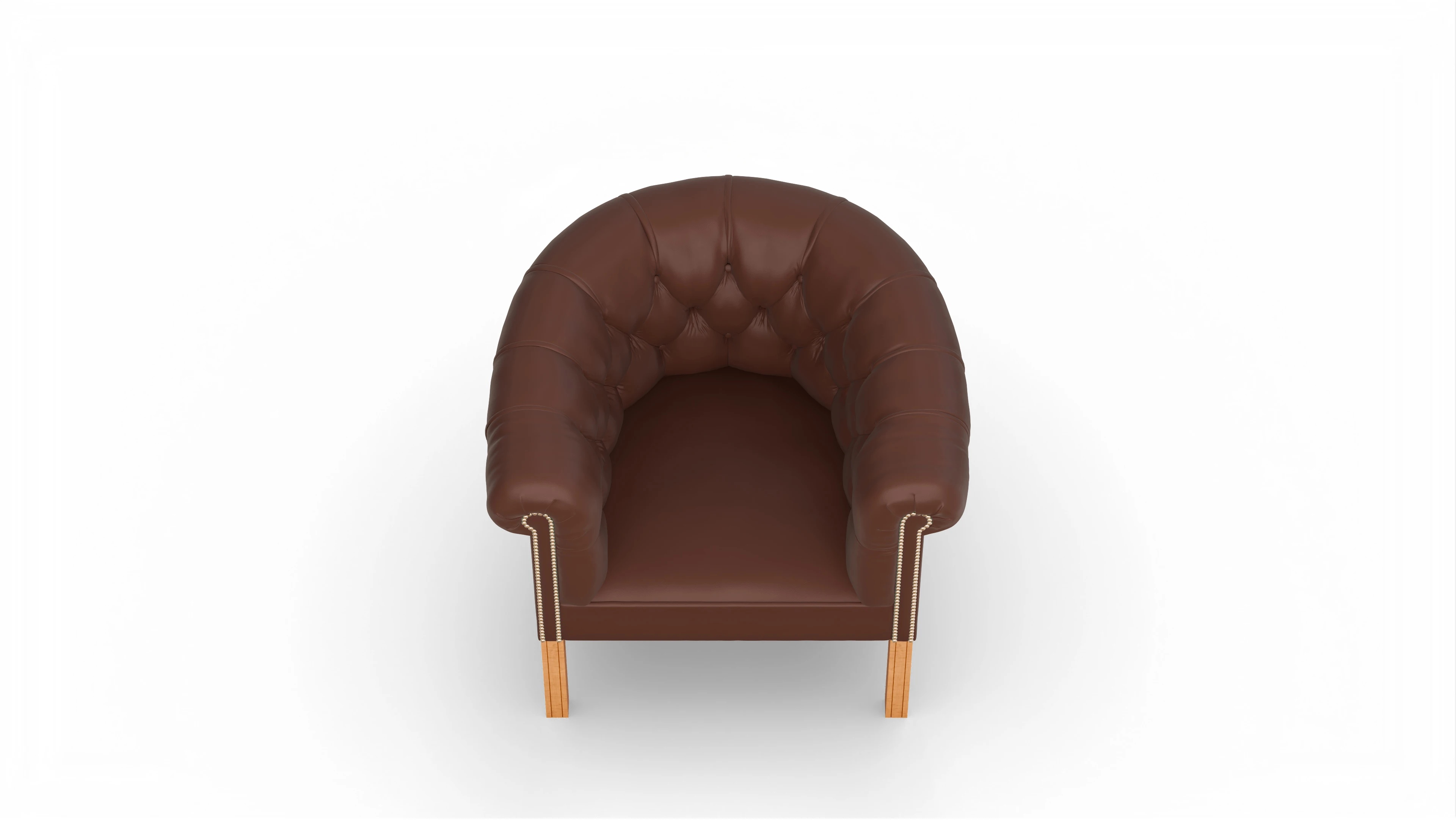 Ansicht des Produktes Meryton Sessel in Leder braun