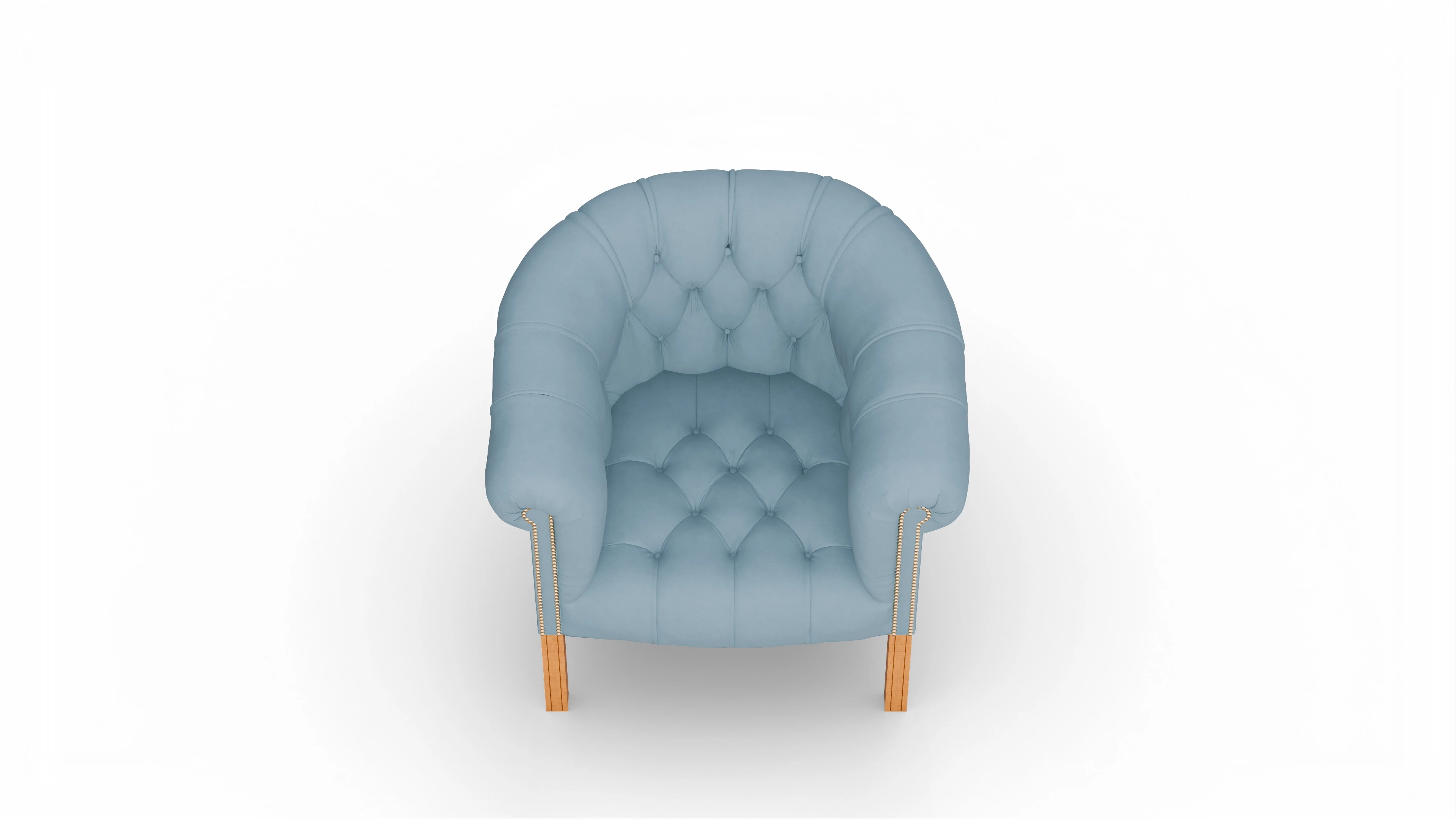 Ansicht des Produktes Meryton Sessel in Leder blau