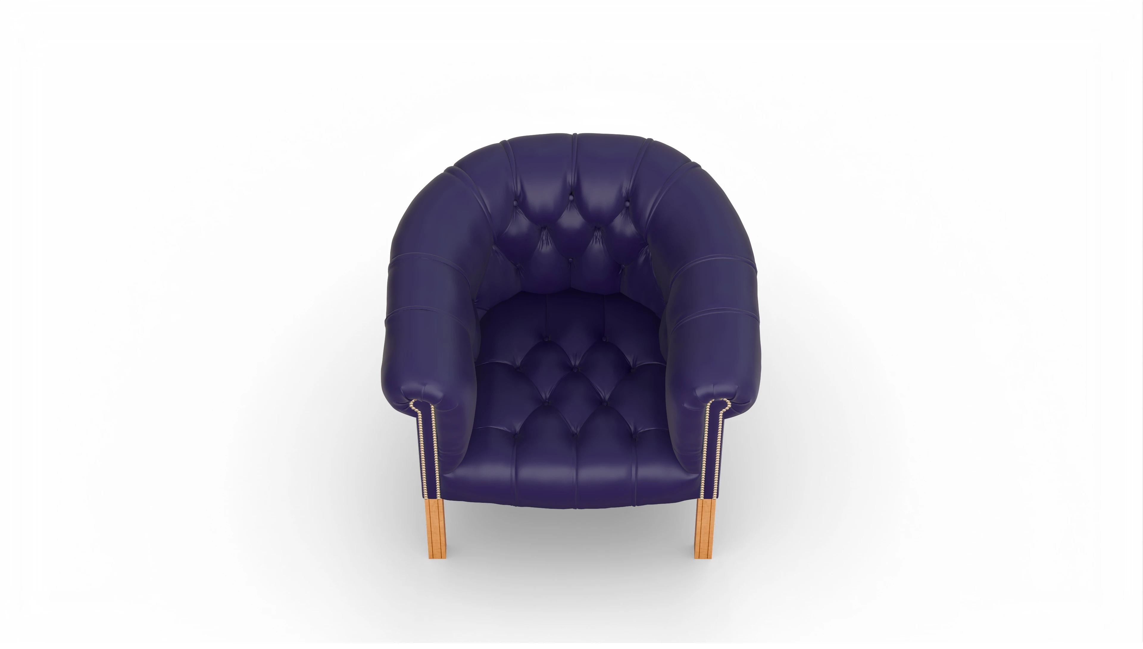 Ansicht des Produktes Meryton Sessel in Leder blau