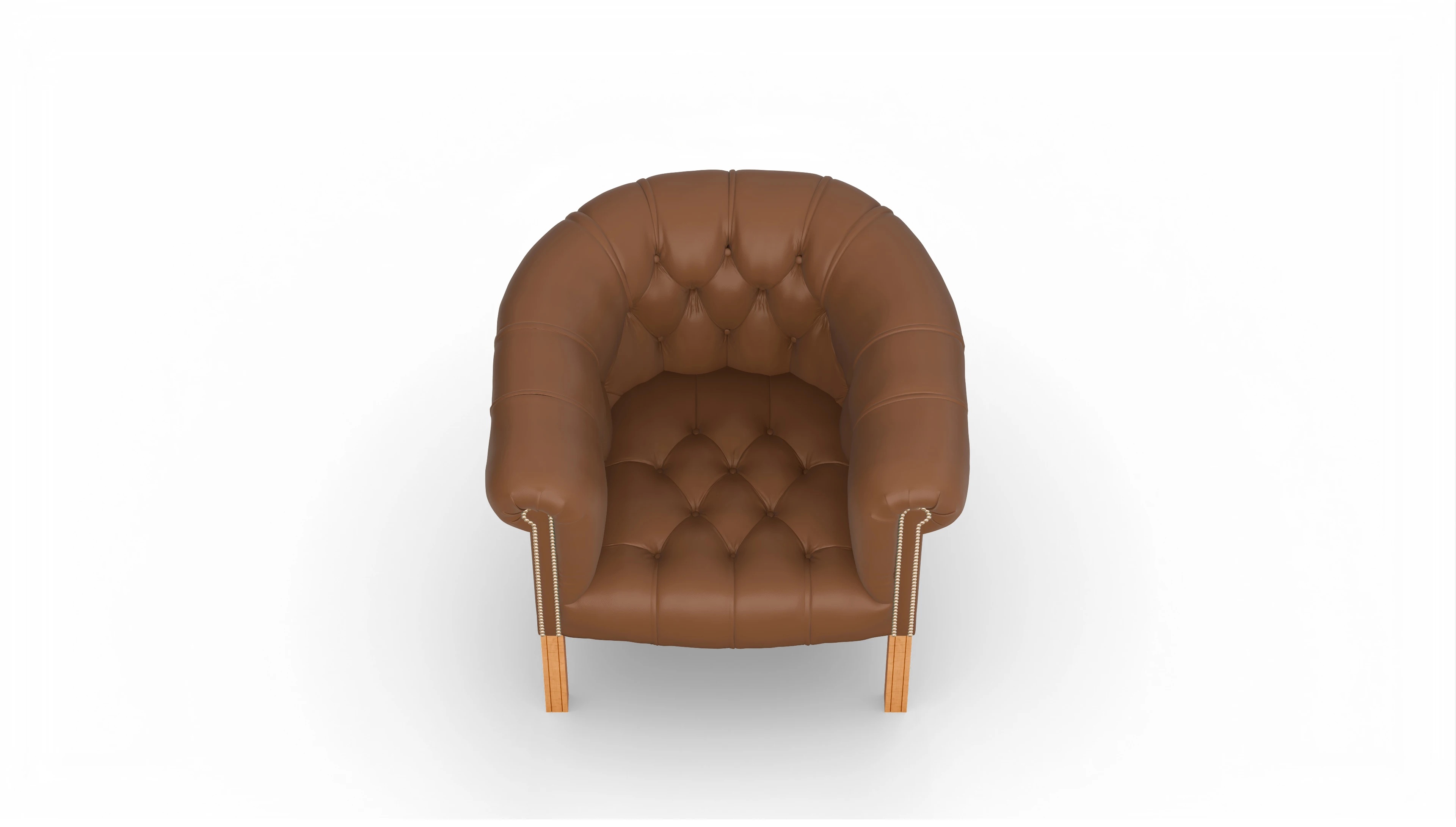 Ansicht des Produktes Meryton Sessel in Leder braun