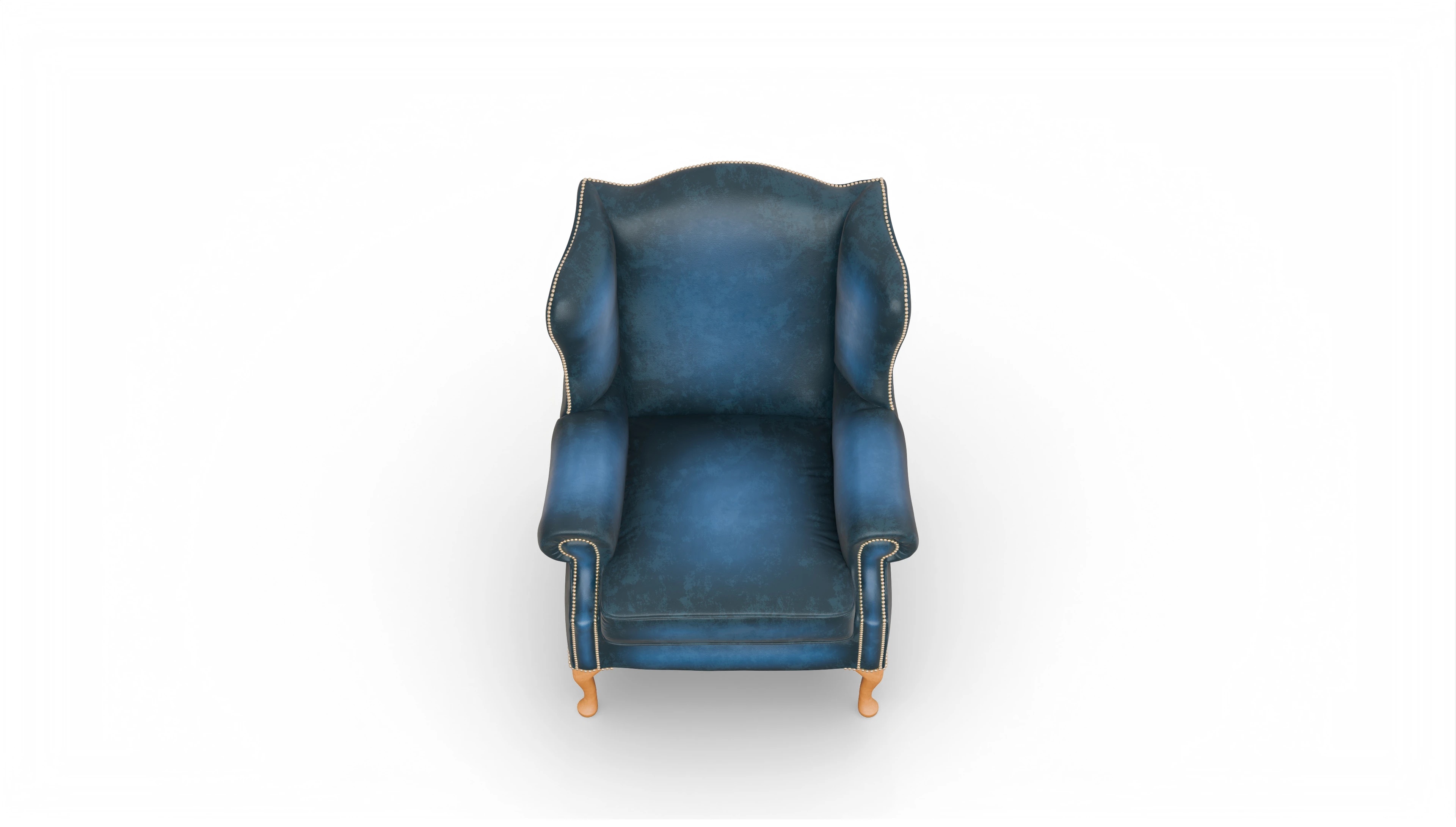 Ansicht des Produktes Heywood Sessel in Leder blau