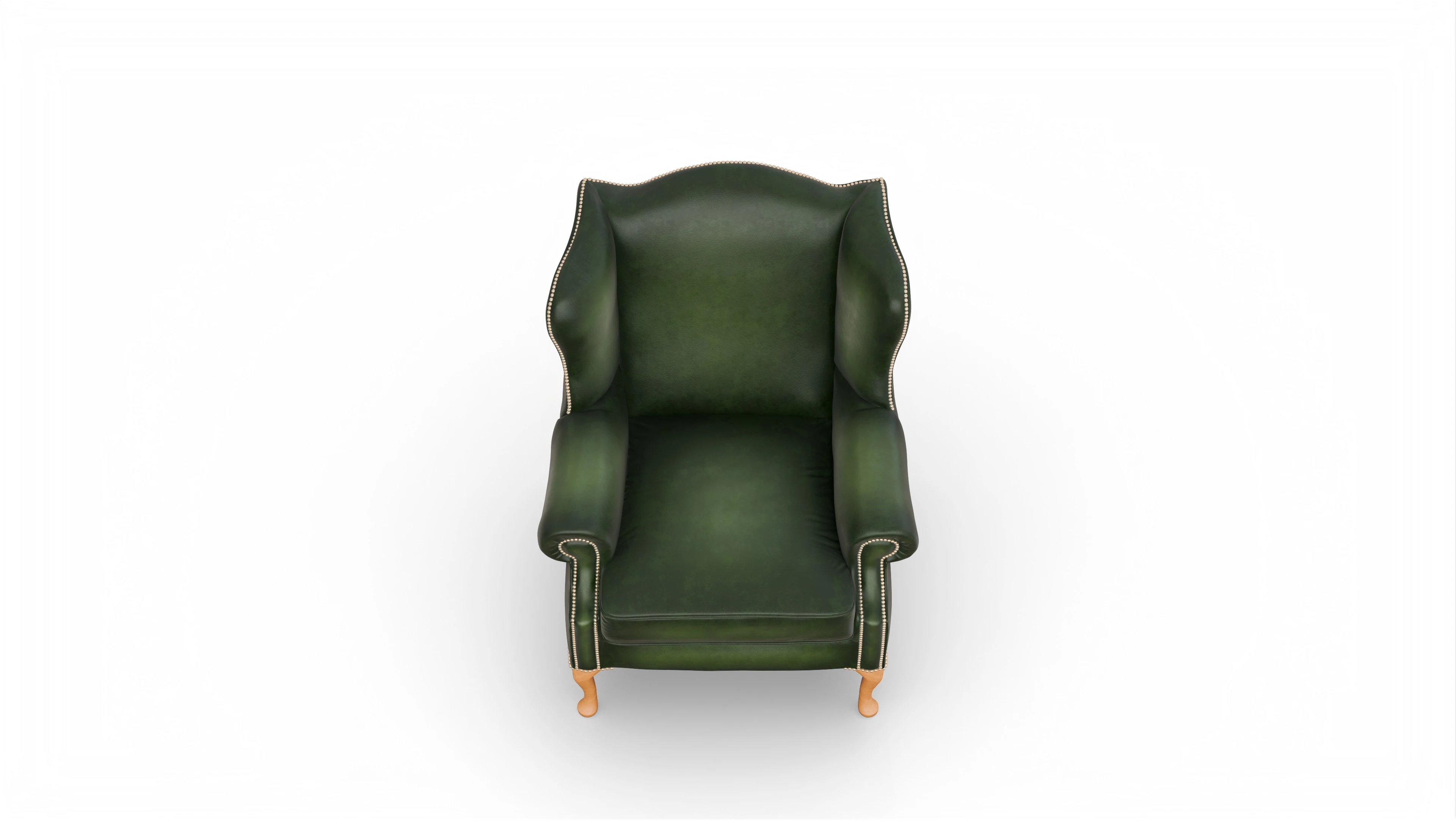 Ohrensessel Heywood Ansicht des Produktes Heywood Sessel in Leder grün
