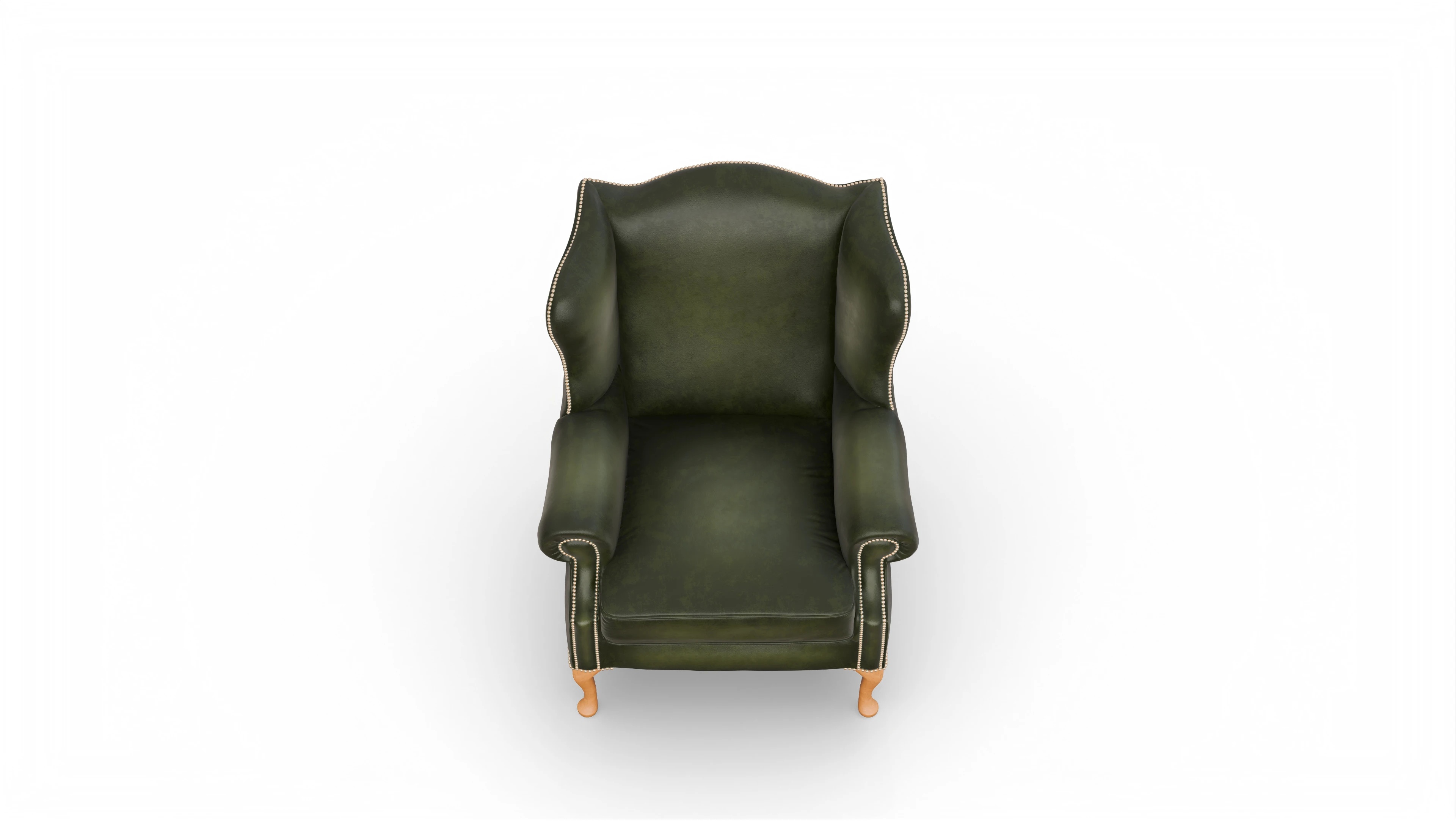 Ohrensessel Heywood Ansicht des Produktes Heywood Sessel in Leder grün