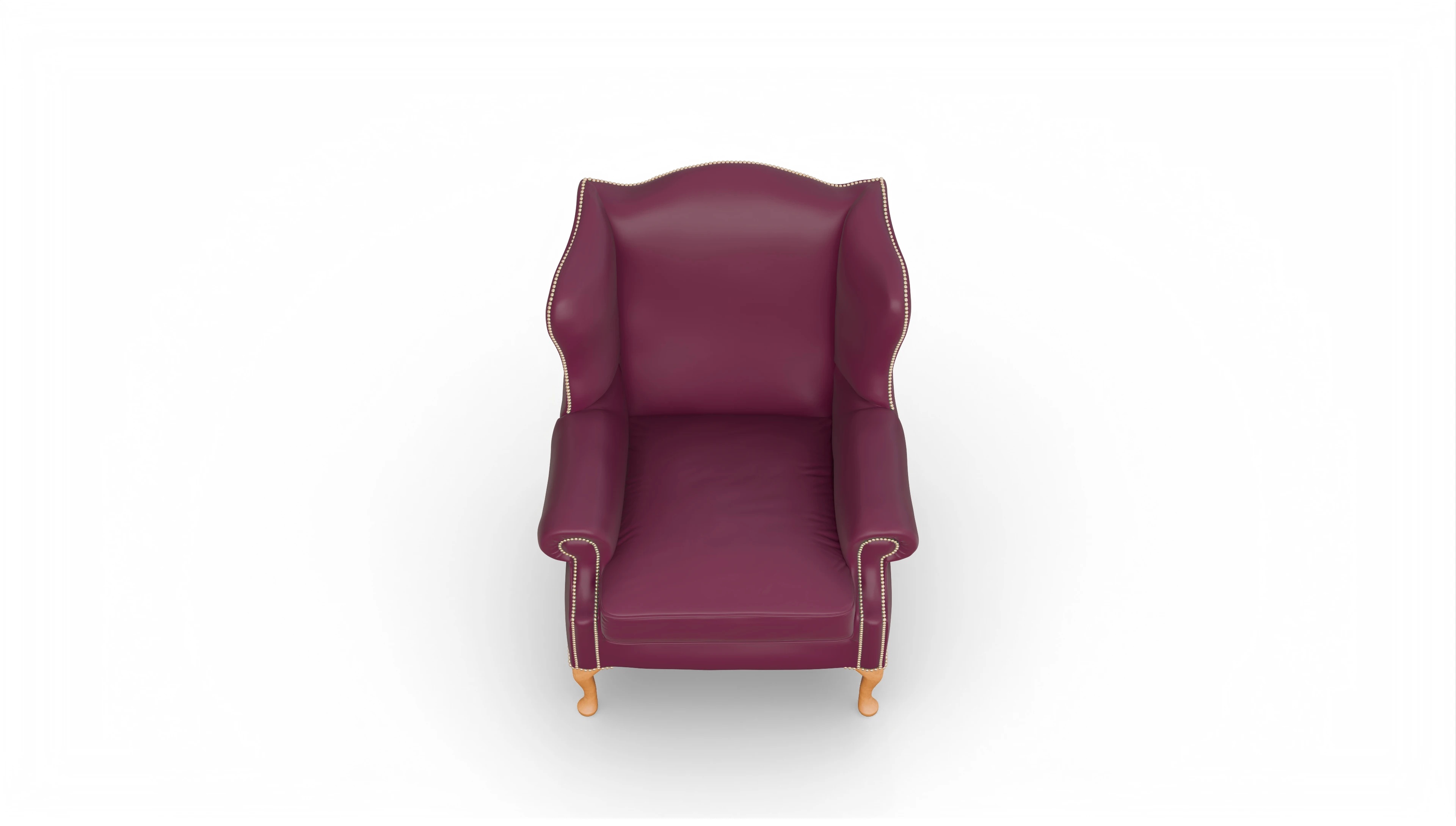 Ohrensessel Heywood Ansicht des Produktes Heywood Sessel in Leder rot
