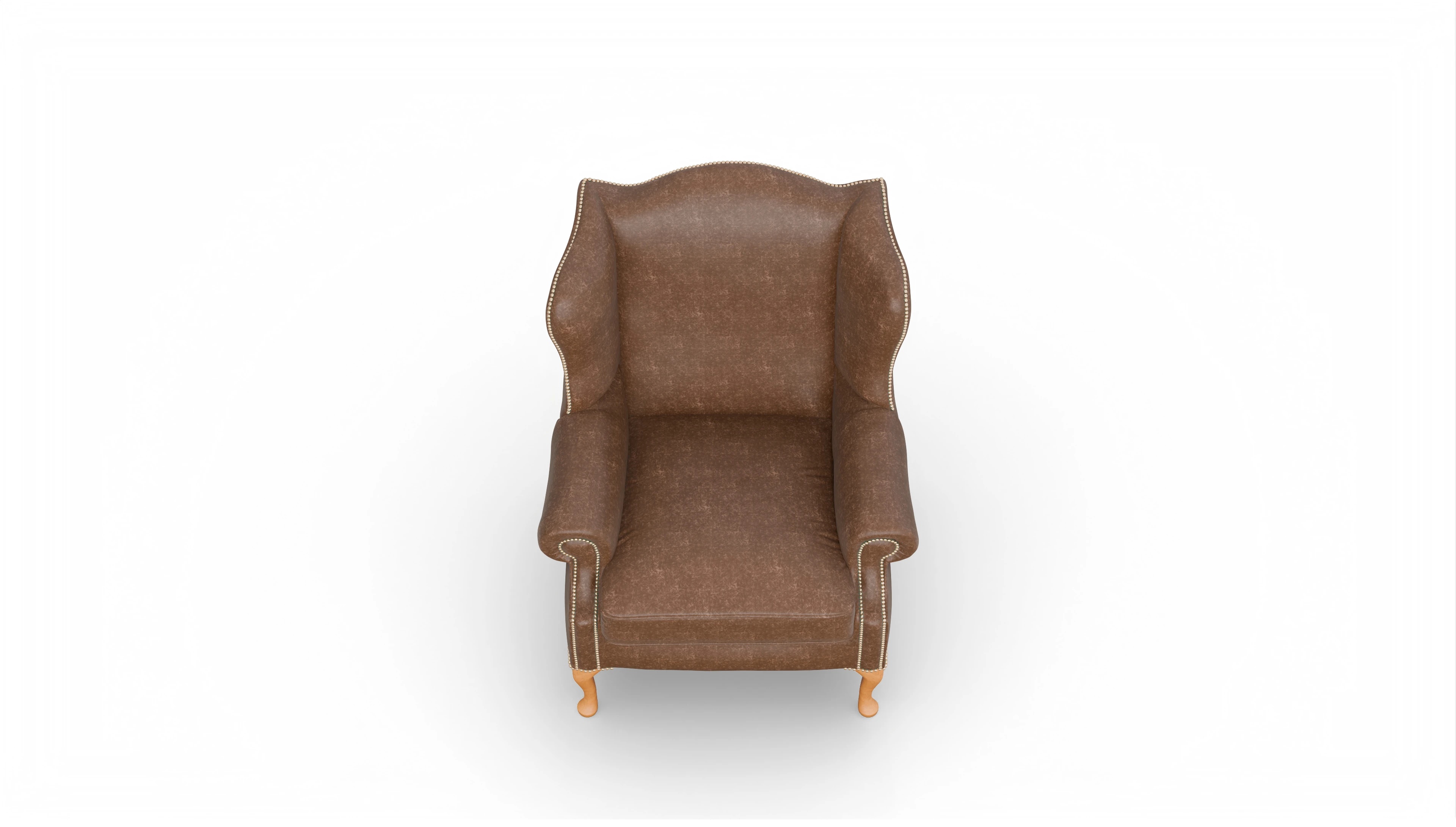 Ohrensessel Heywood Ansicht des Produktes Heywood Sessel in Leder braun