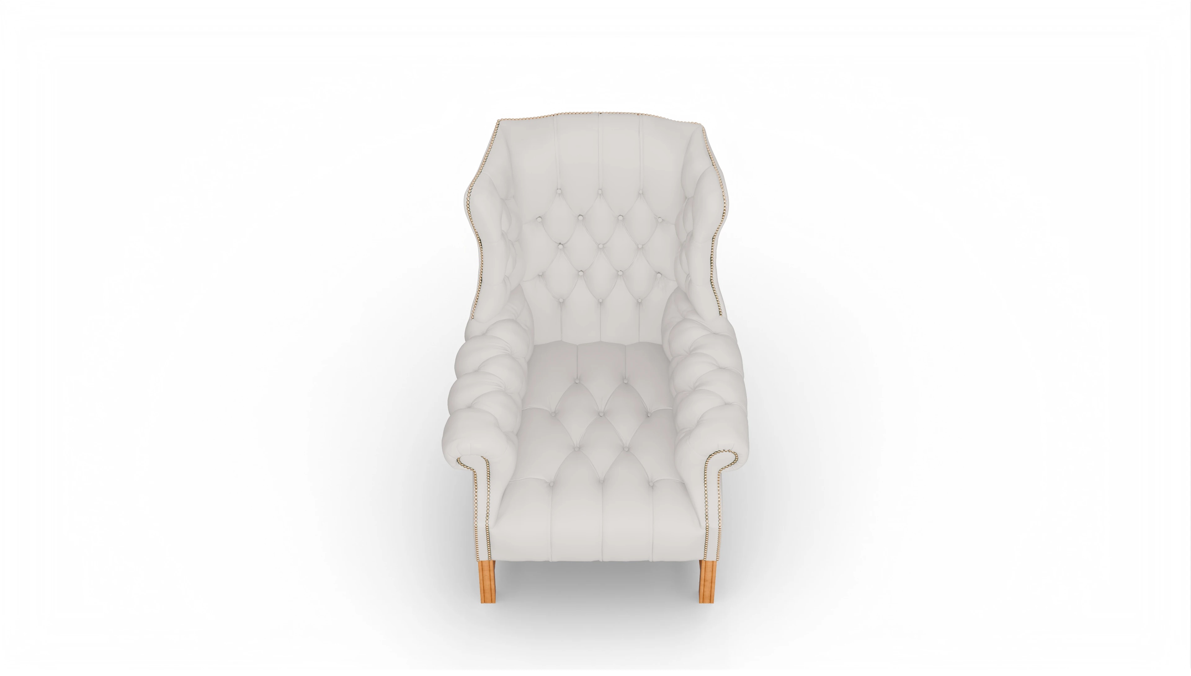 Ansicht des Produktes Hawkins Sessel in Leder weiß