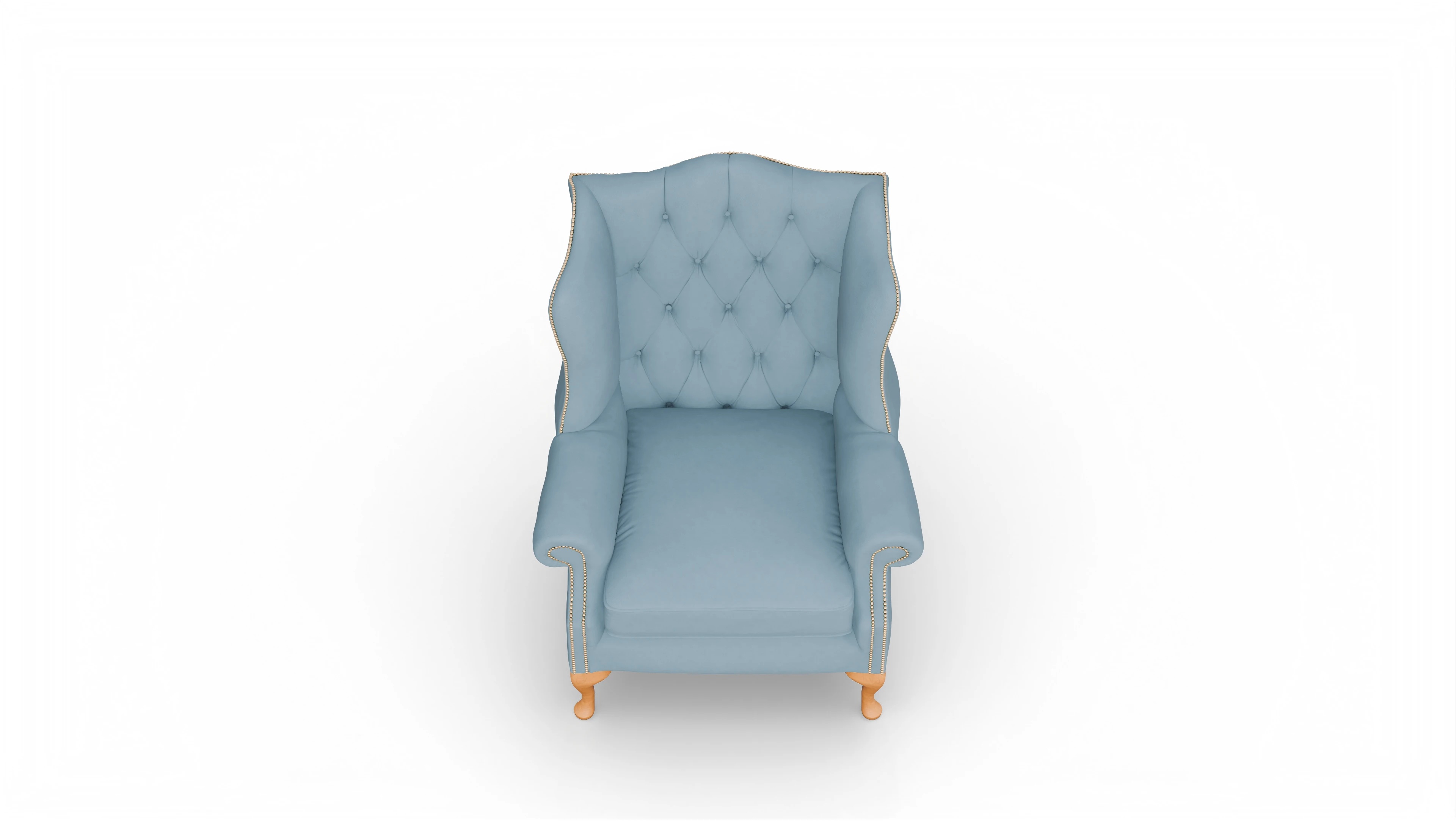 Ansicht des Produktes Wickham Sessel in Leder blau