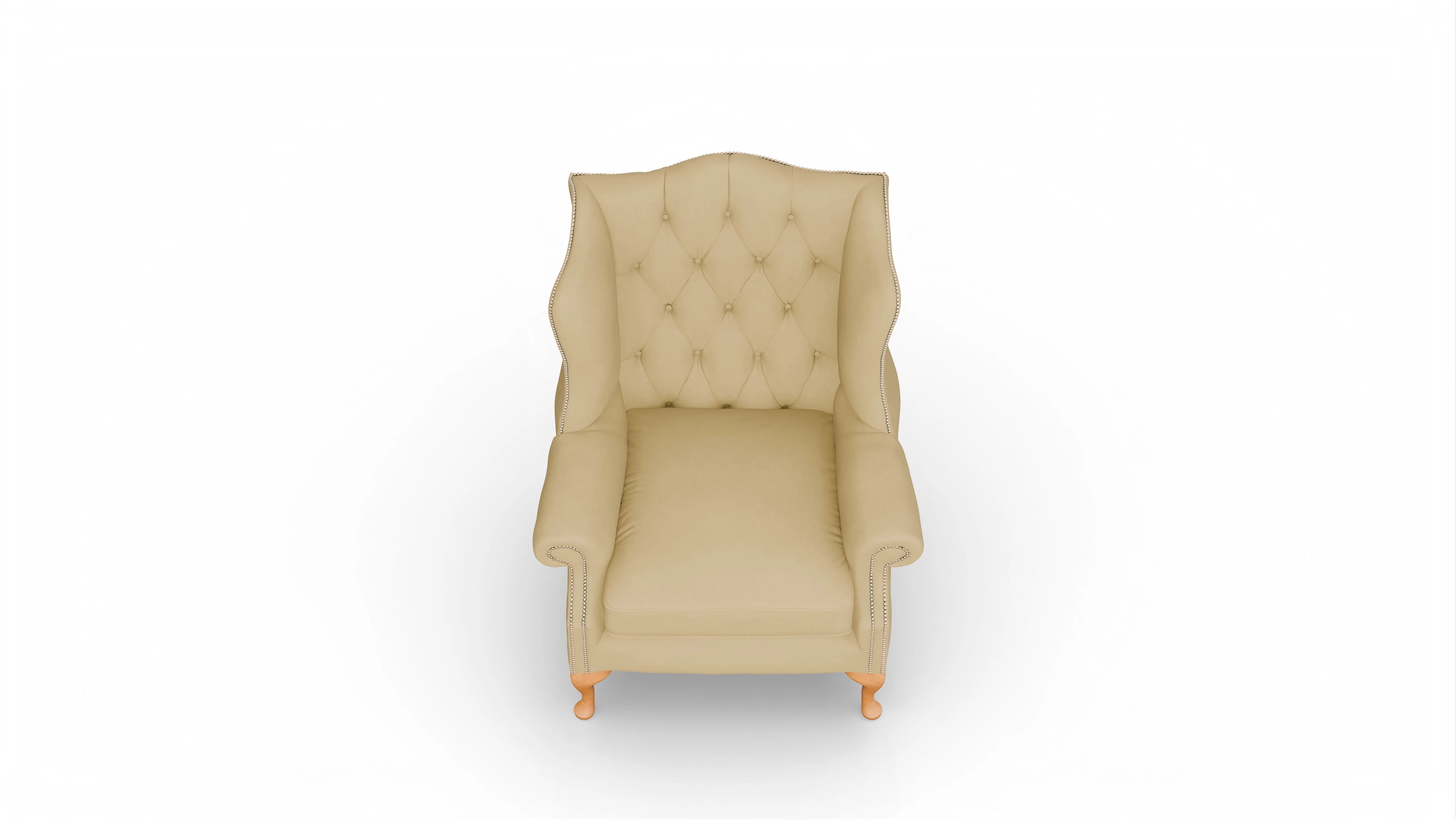 Ansicht des Produktes Wickham Sessel in Leder gelb