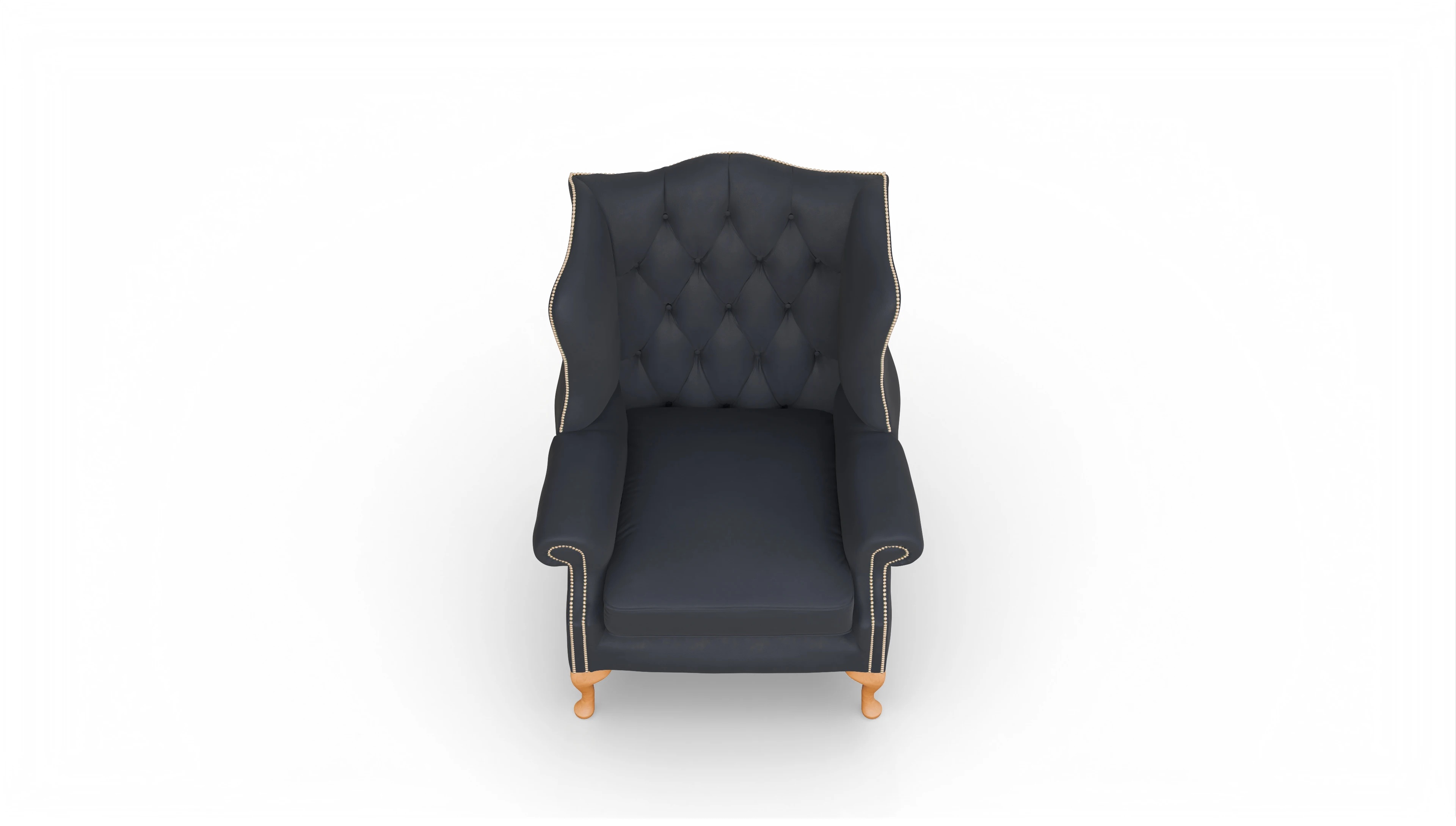 Ansicht des Produktes Wickham Sessel in Leder blau